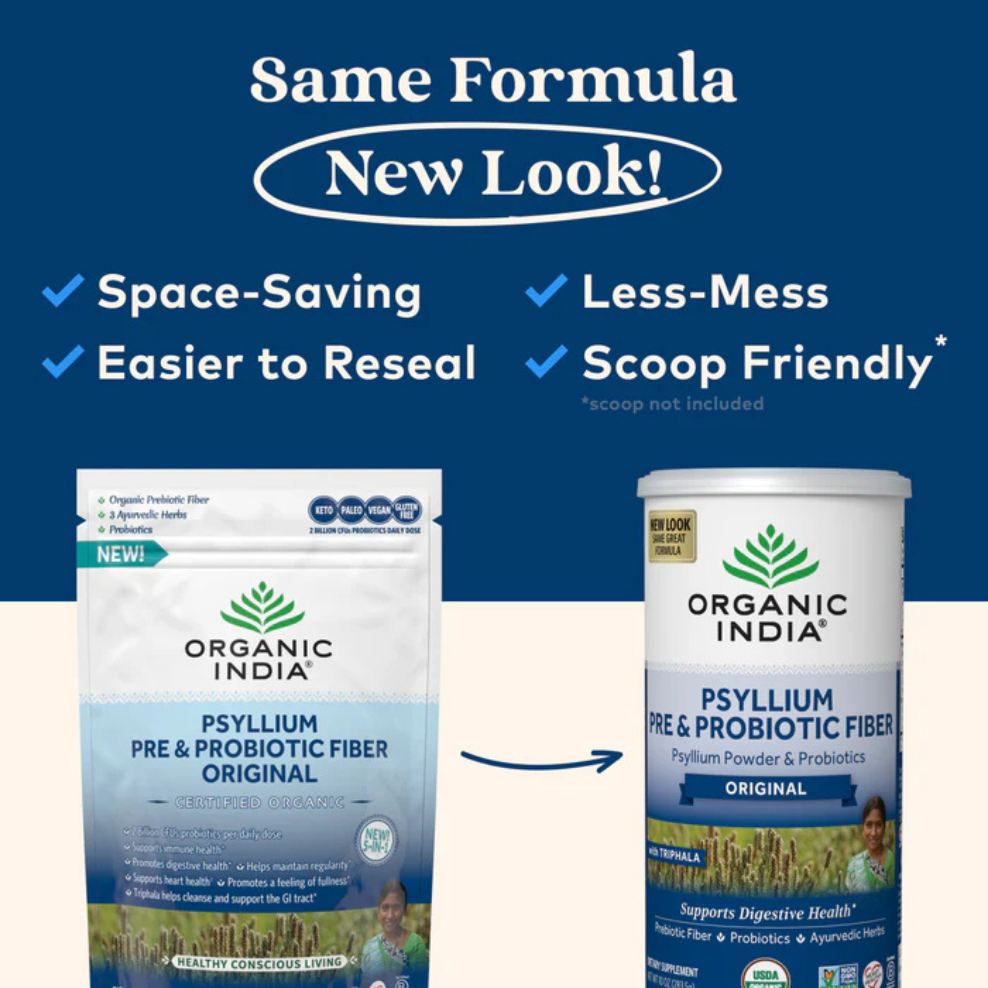 Organic India, Psyllium Pre & Probiotic Fiber, Original, 10 Oz