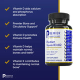 Premier Research Labs, Premier Vitamin D3+K2, 30 Plant-Source Capsules