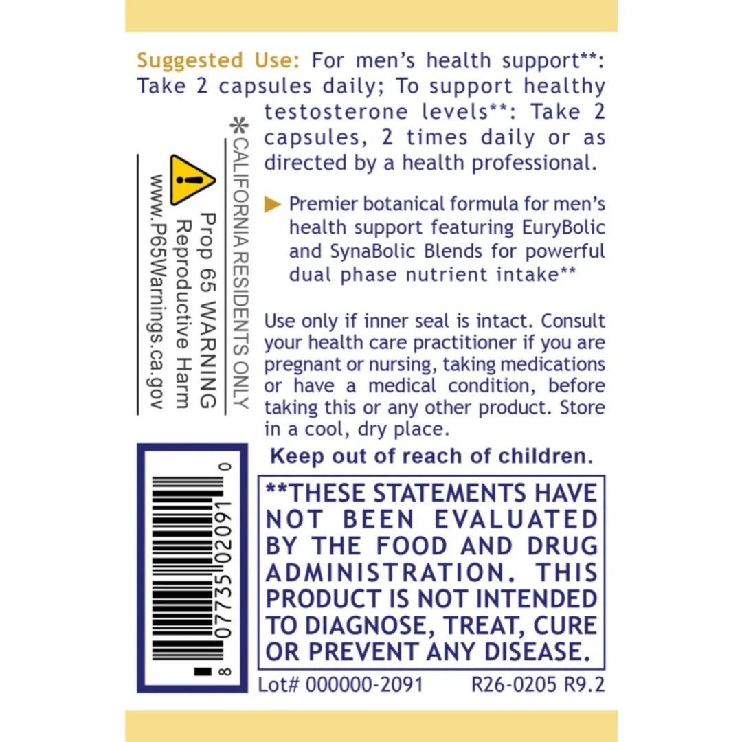 Premier Research Labs, Men's Performance Edge, 60 Plant-Source Capsules
