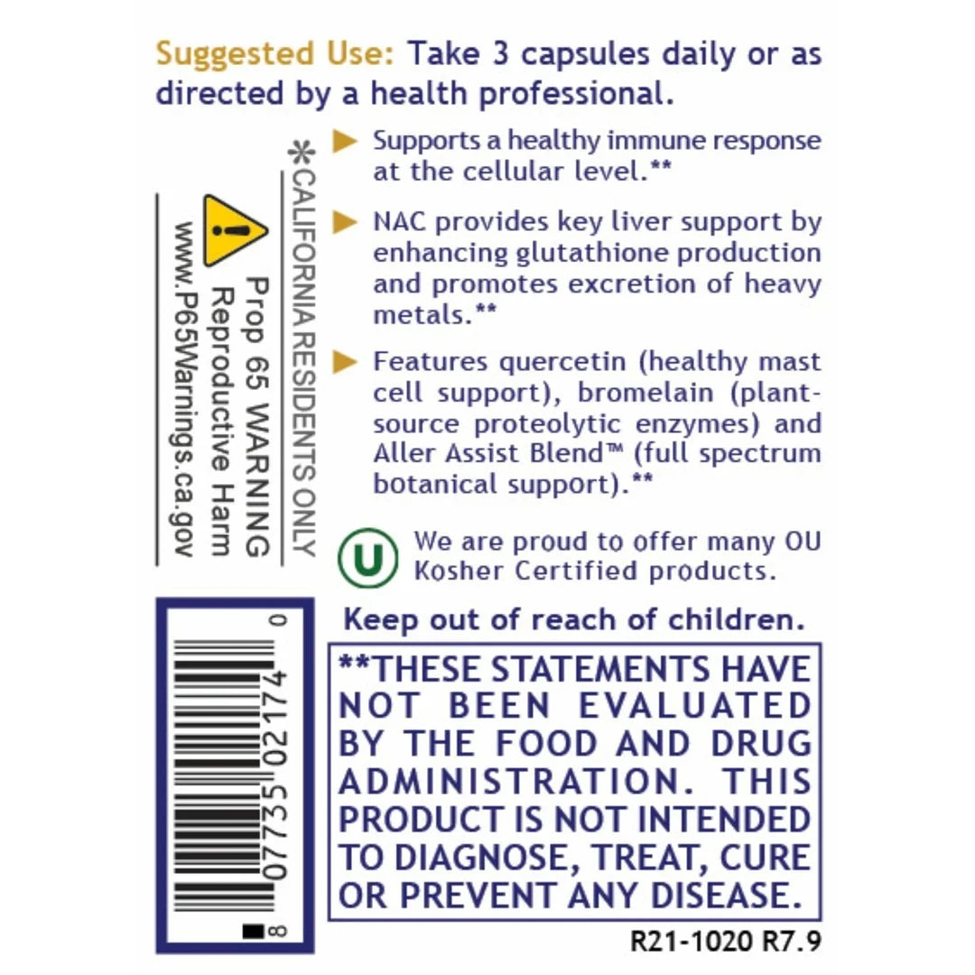 Premier Research Labs, AllerCaps, 90 Plant-Source Capsules