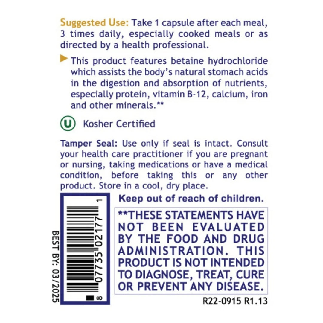 Premier Research Labs, Premier HCL, 90 Plant-Source Capsules