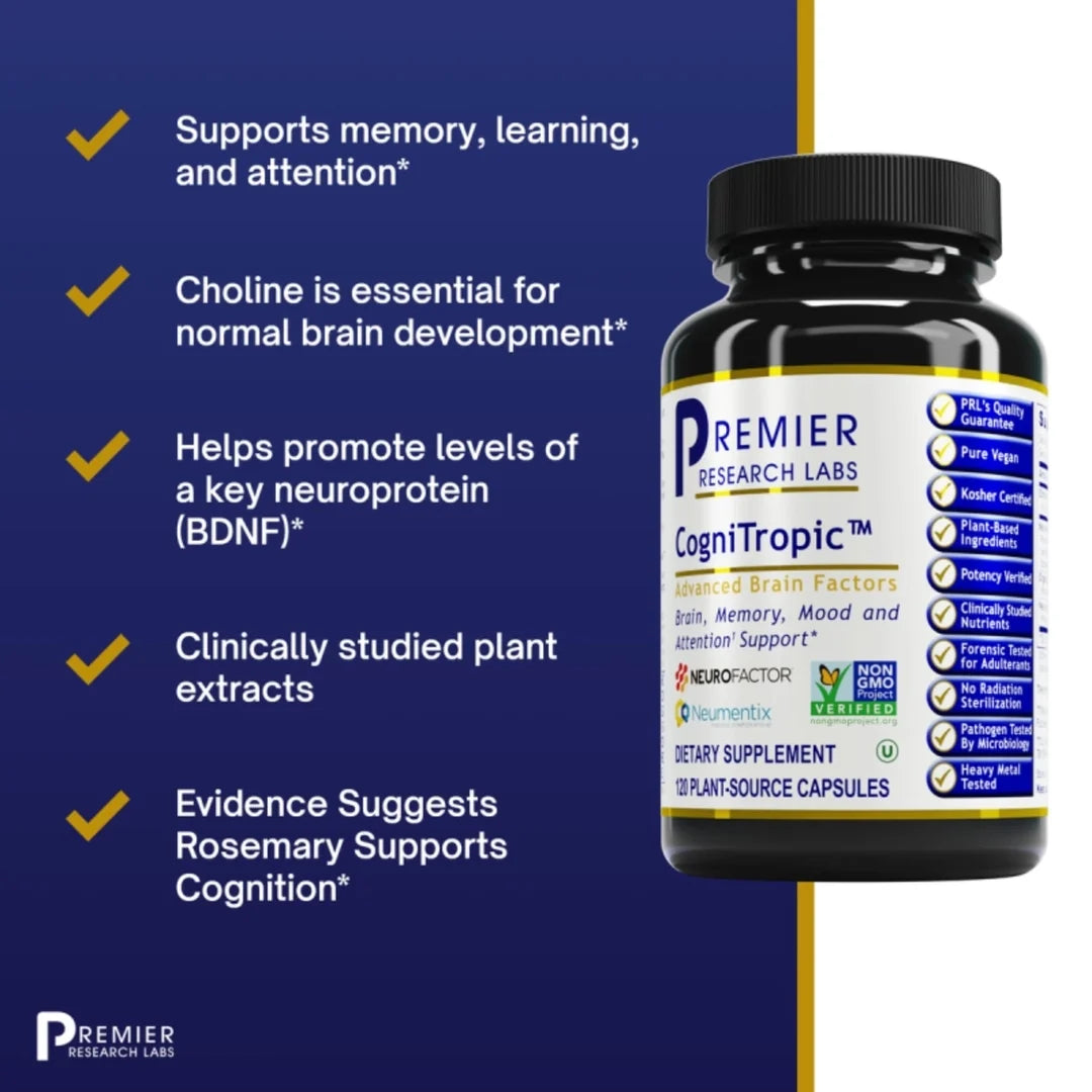 Premier Research Labs, Cognitropic, 120 Plant-Source Capsules