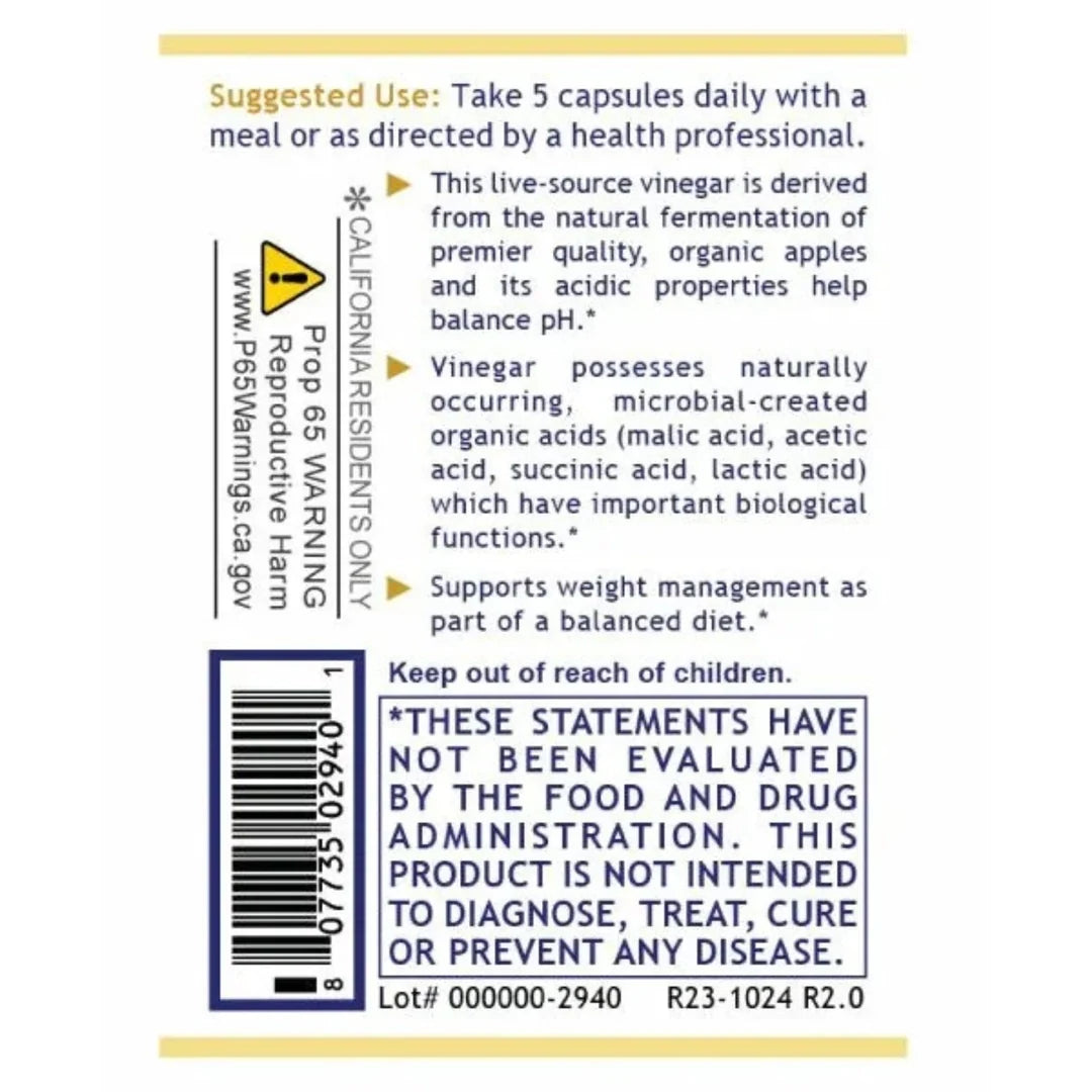 Premier Research Labs, Premier, Apple Cider Vinegar, 150 Plant-Source Capsules