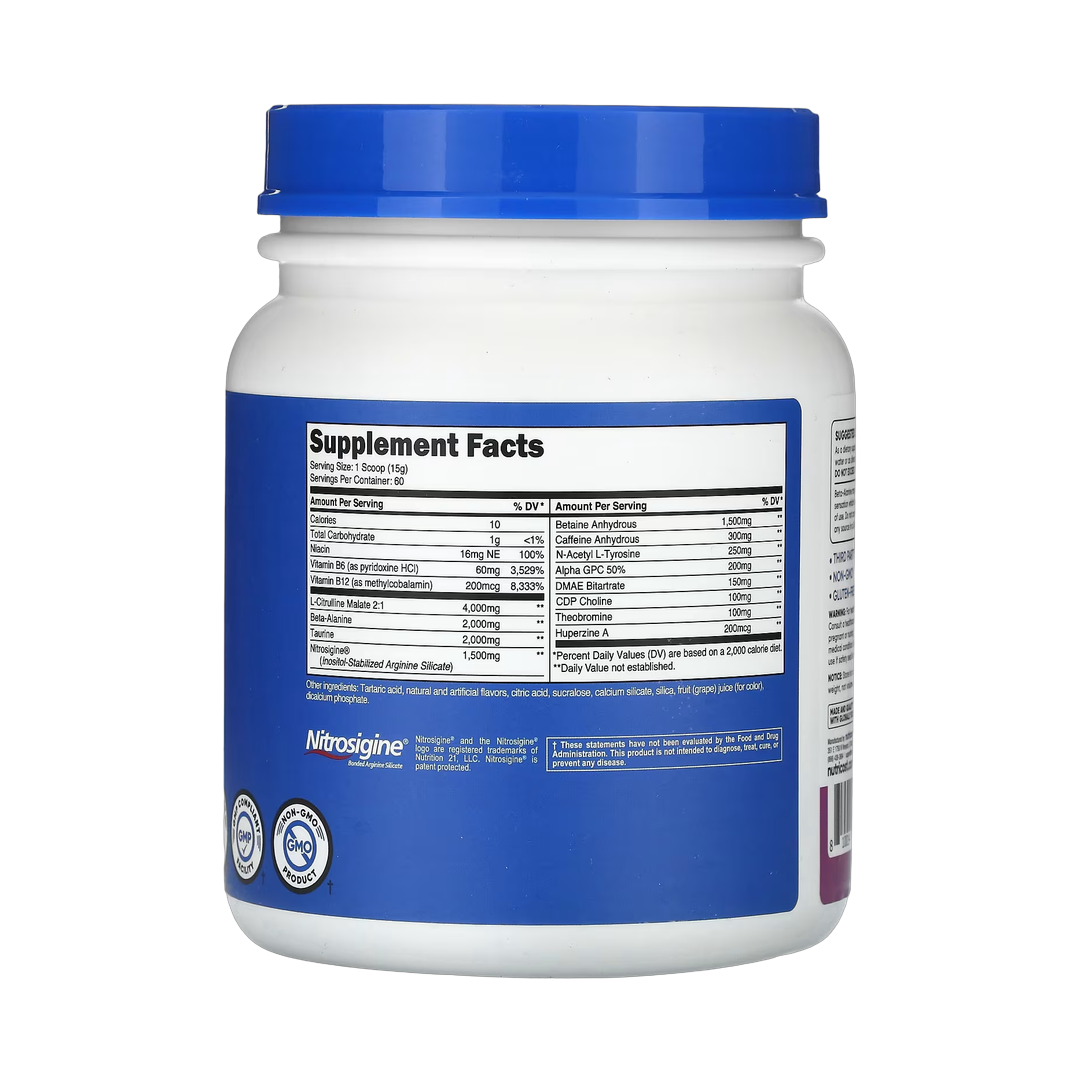 Nutricost, Performance, PRE-X, Xtreme Pre-Workout Complex, Grape, 1.9 lb, 870 g