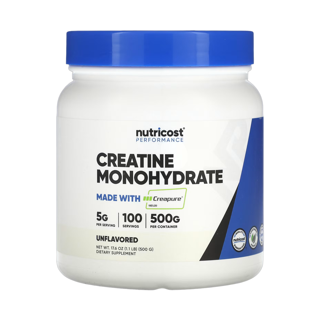 Nutricost, Performance, Creatine Monohydrate, Unflavored, 1.1 lb, 500 g