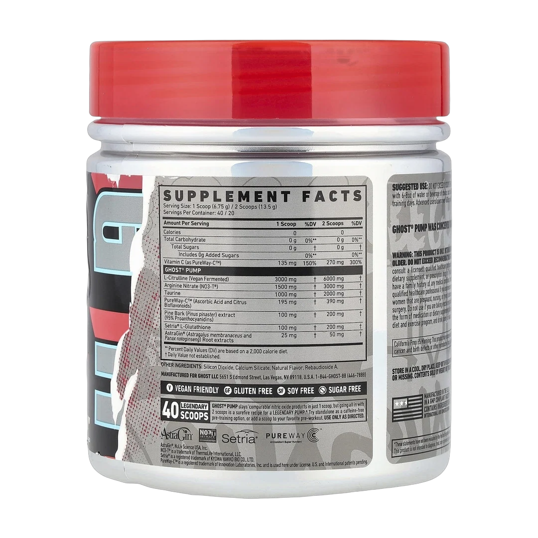 Ghost, Pump, Natty, 9.5 oz (270 g)
