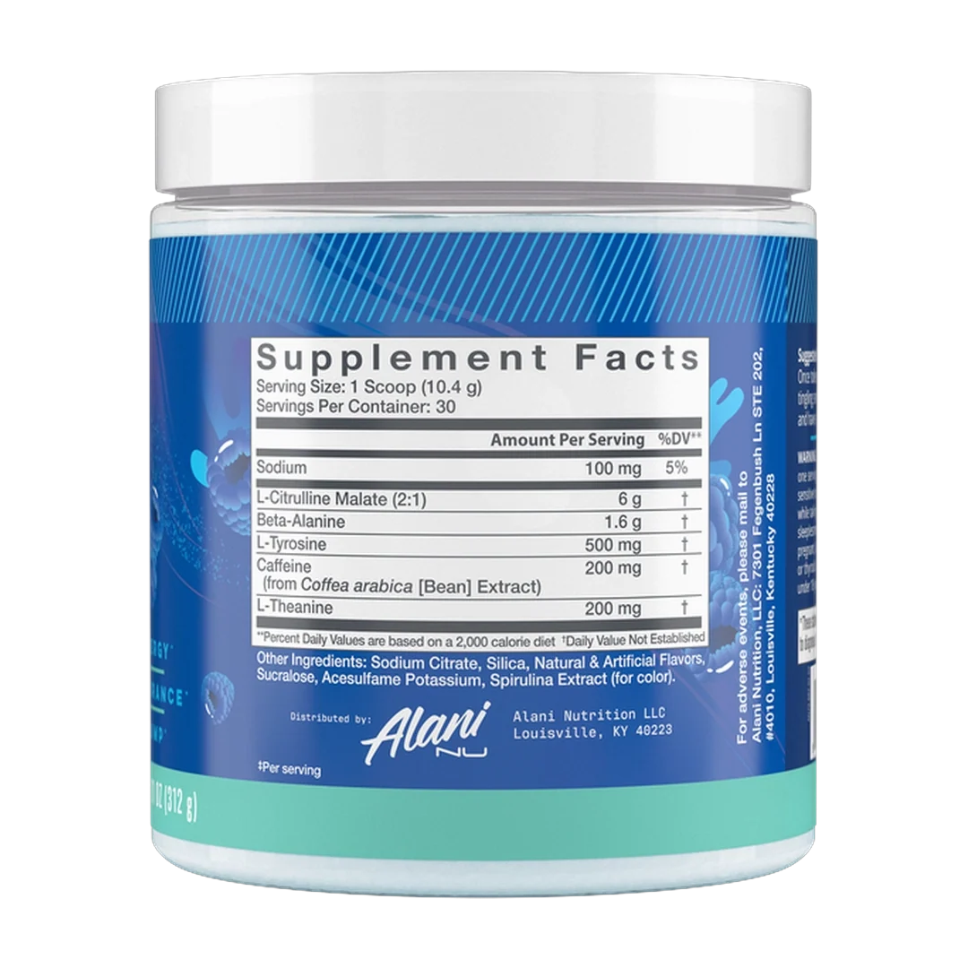 Alani Nu, Pre Workout Powder BREEZEBERRY, 11 OZ (312 g)