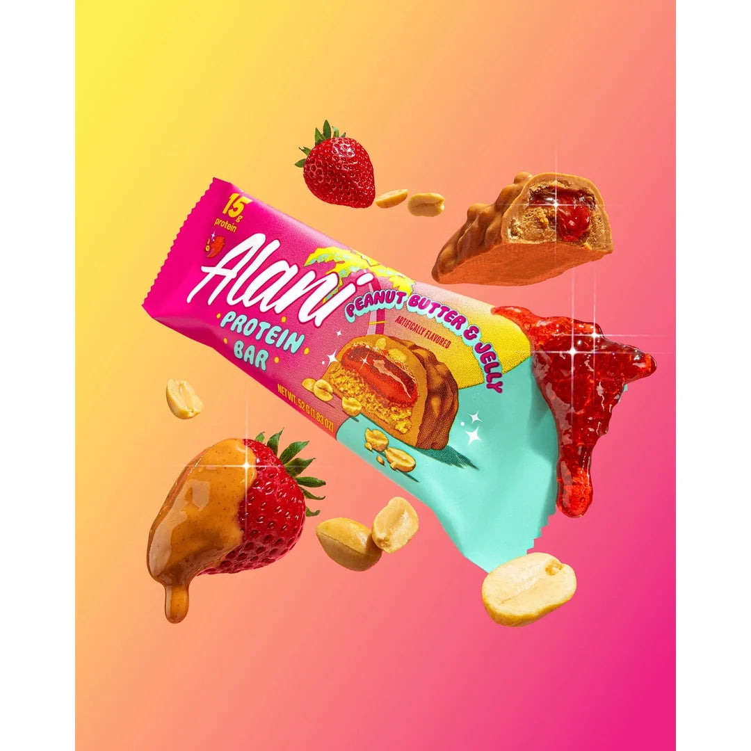 Alani Nu, Protein Bar, Peanut Butter & Jelly, 12 Bars, 1.83 oz (52 g)