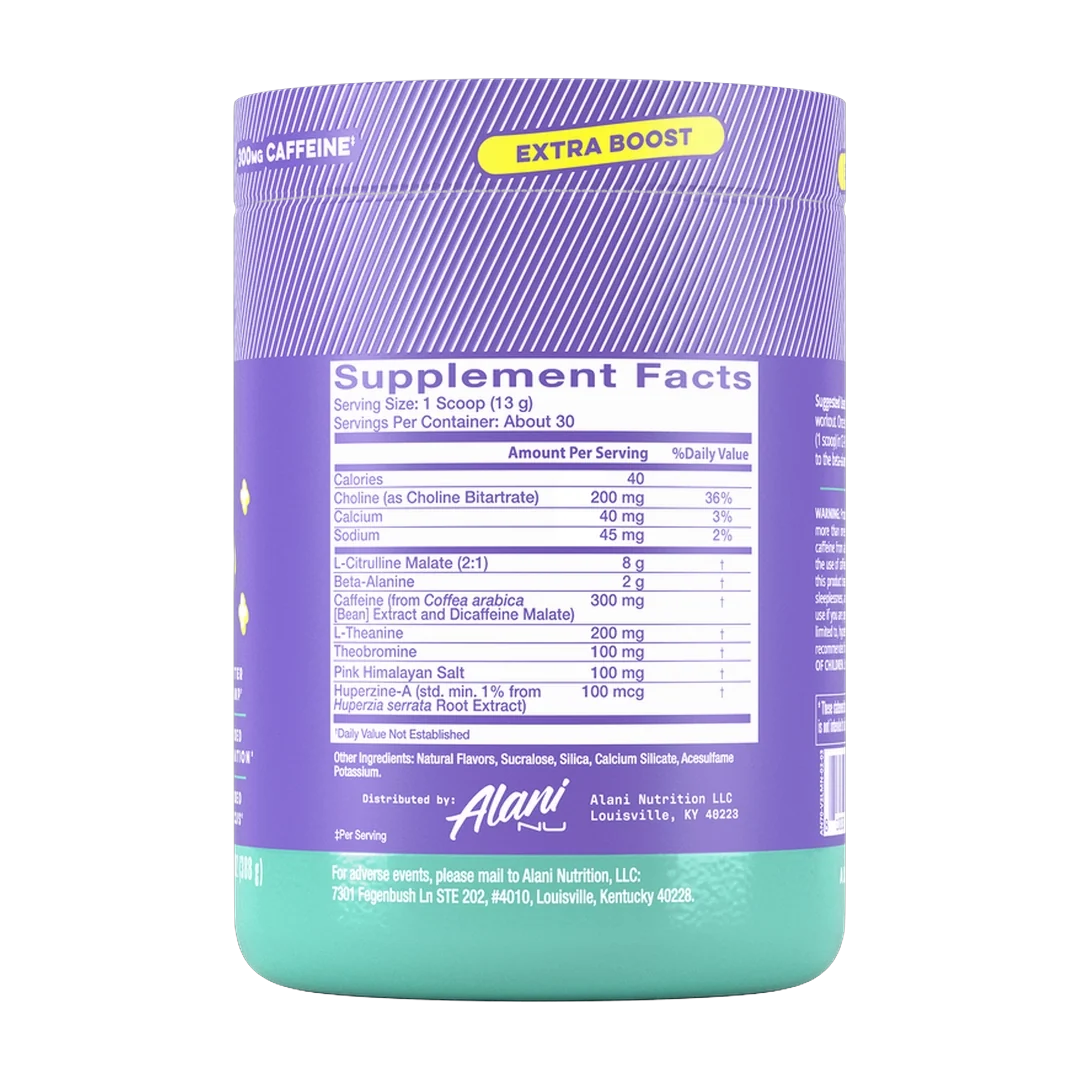 Alani Nu, Pre-Workout+, Frozen Lemonade, 13.7 oz (388 g)
