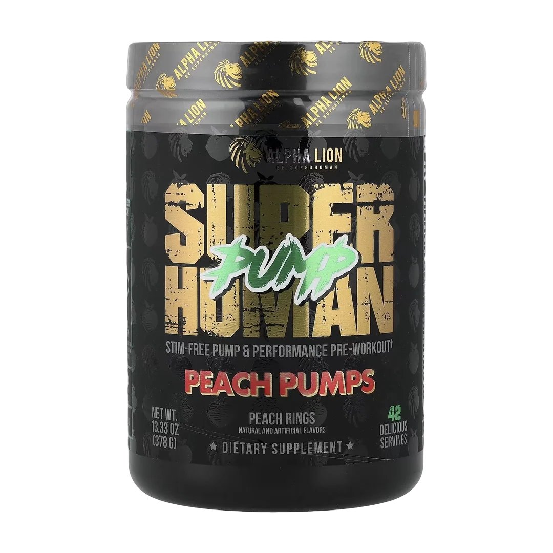ALPHA LION, SuperHuman Pump, Peach Pumps, Peach Rings, 13.33 oz (378 g)