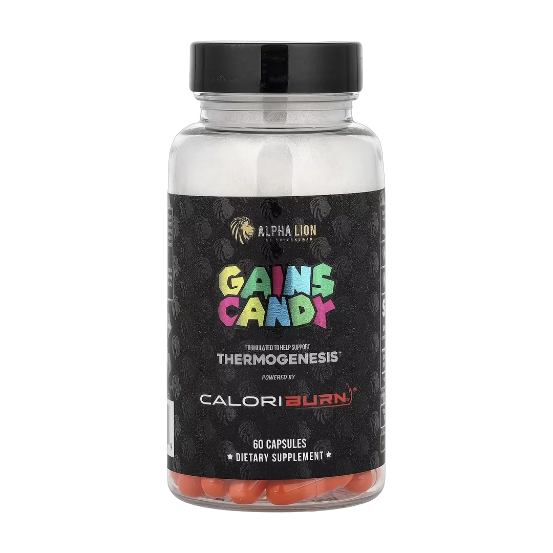 ALPHA LION, Gains Candy, CaloriBurn®, 60 Capsules (40 mg per Capsule)