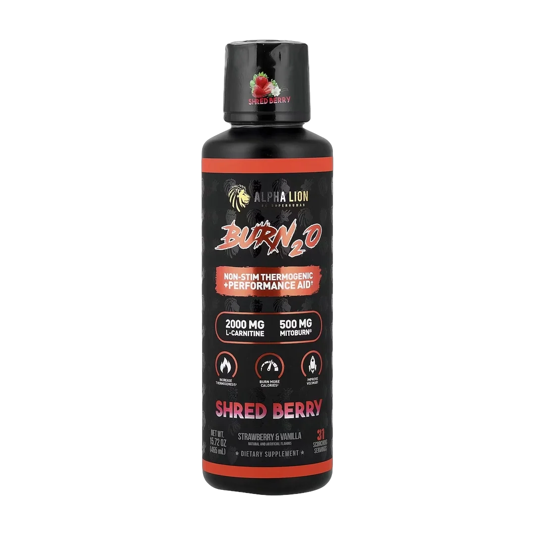 ALPHA LION, Burn2O, Shred Berry, Strawberry & Vanilla, 15.72 oz (465 ml)