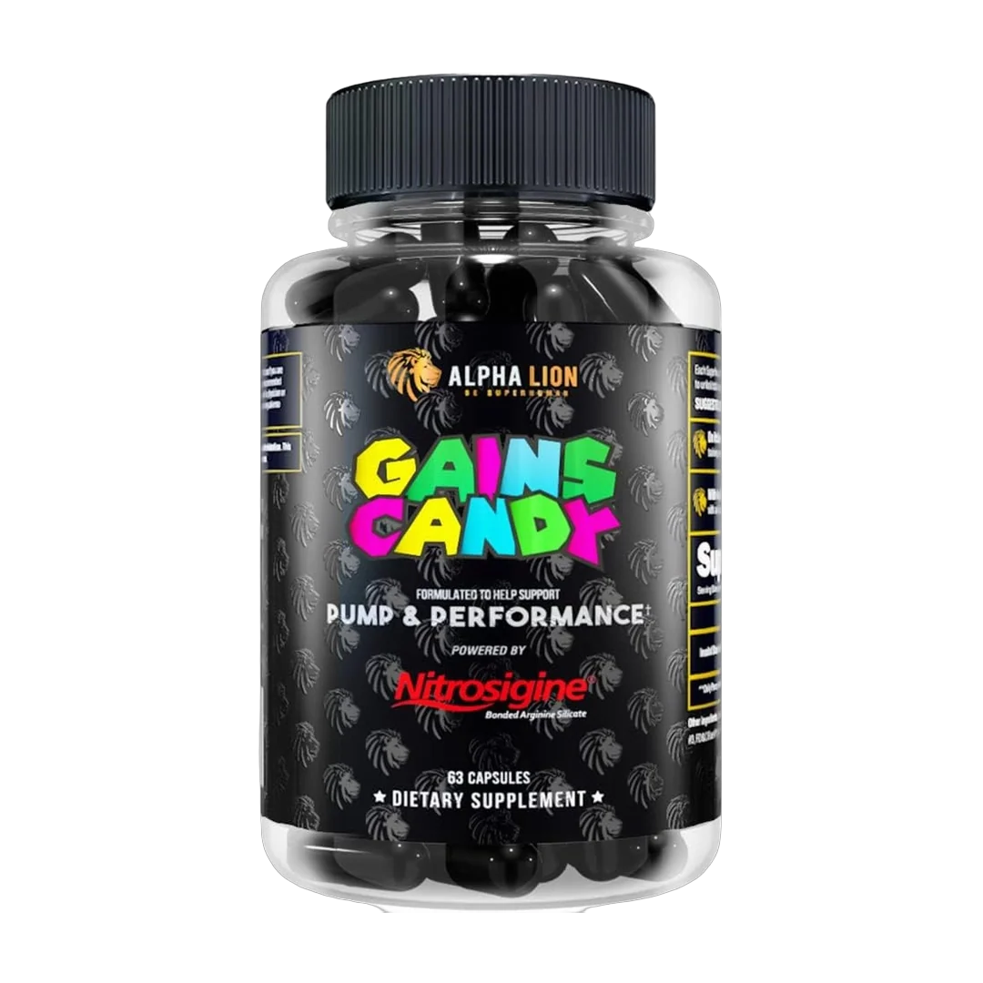 ALPHA LION, Gains Candy, 63 Capsules