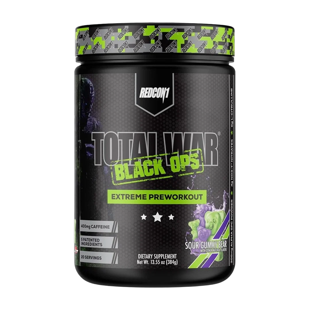 Redcon1, Total War Black Ops Extreme Preworkout, Sour Gummy Bear, 13.55 OZ (384 g)