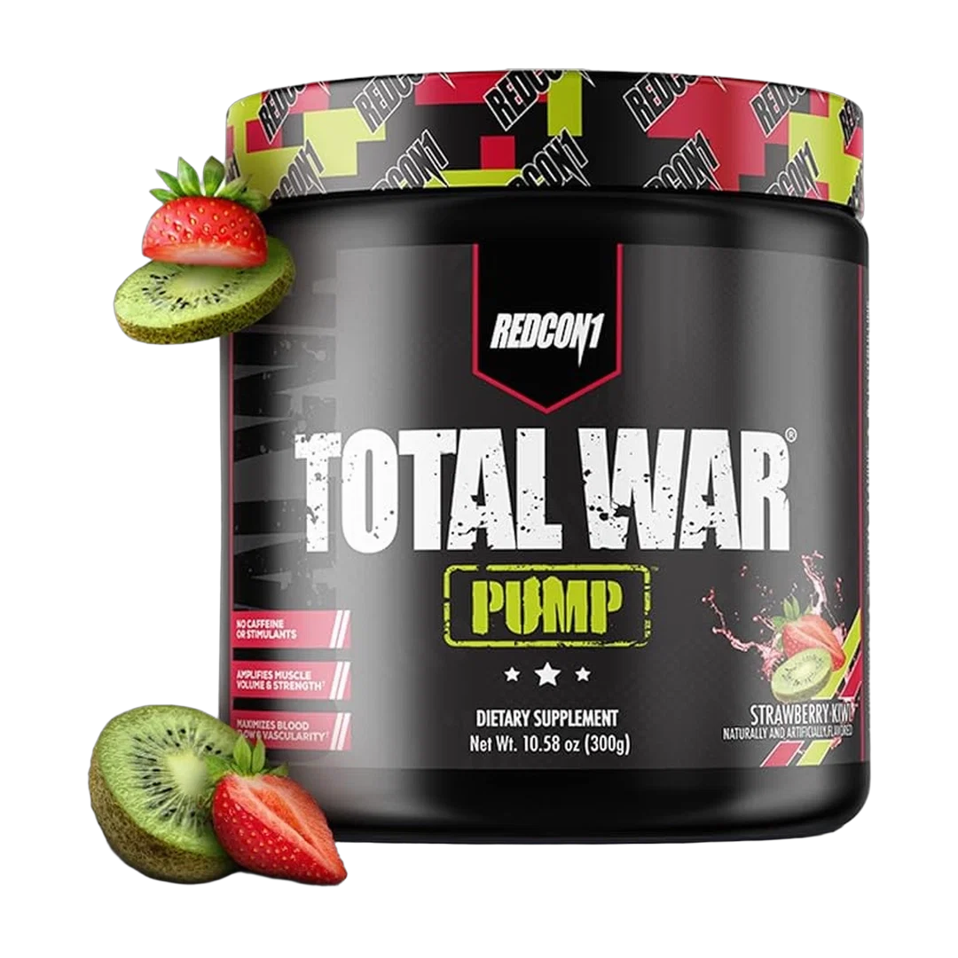 Redcon1, Total War Pump Non Stim Pre Workout 30 Servings, Strawberry Kiwi, 10.58 OZ (300 g)