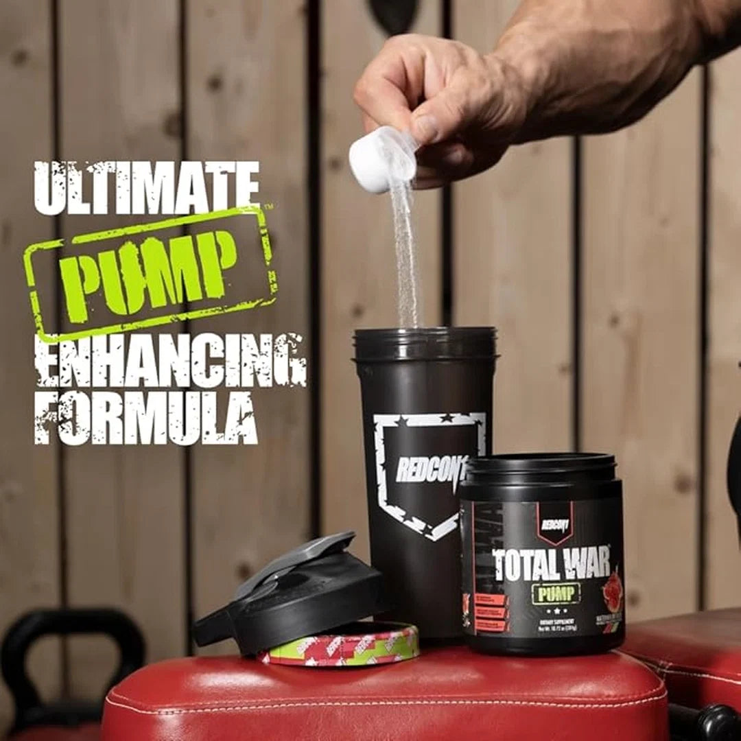 Redcon1, Total War Pump Non Stim Pre Workout 30 Servings, Blue Lemonade, 10.93 OZ (310 g)