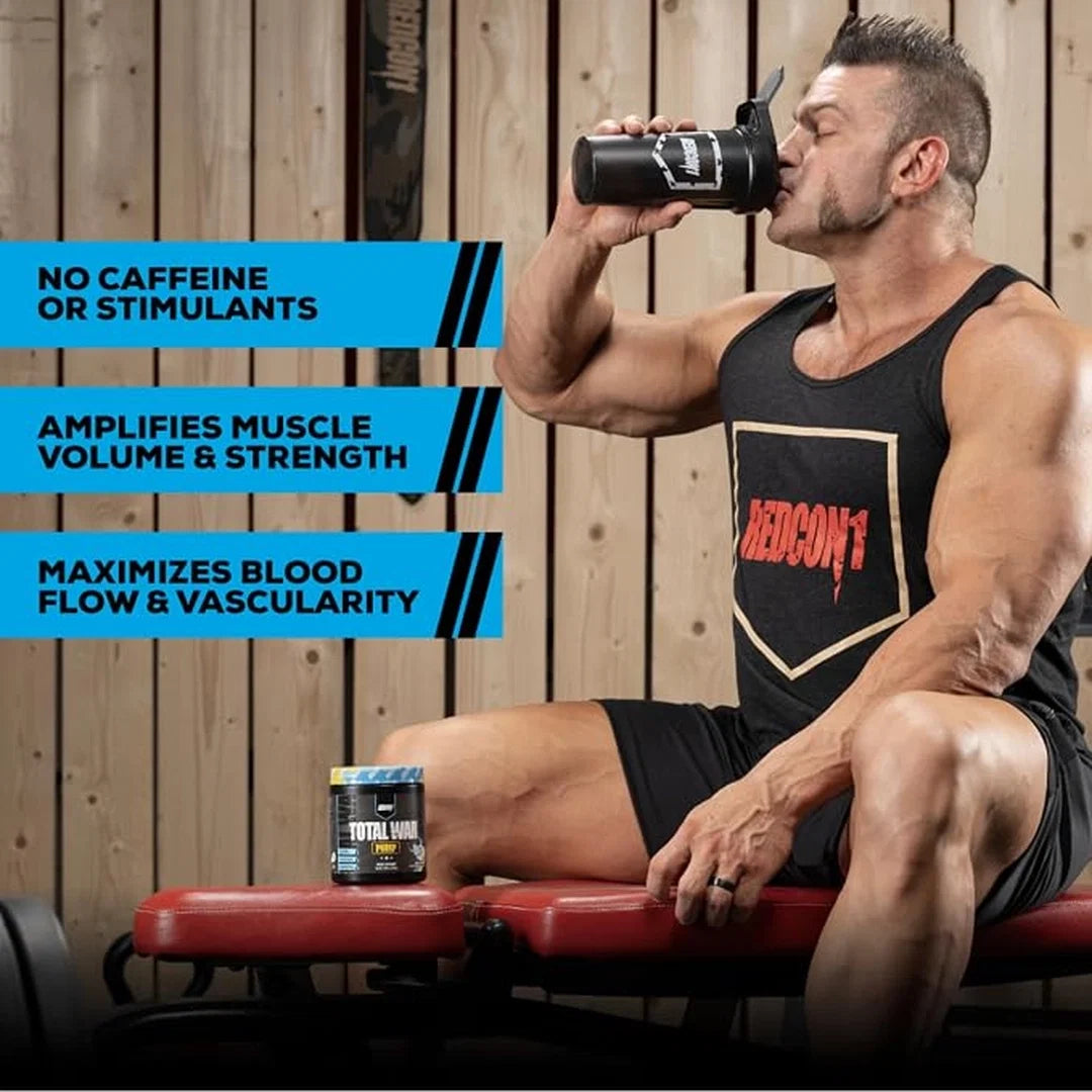 Redcon1, Total War Pump Non Stim Pre Workout 30 Servings, Blue Lemonade, 10.93 OZ (310 g)