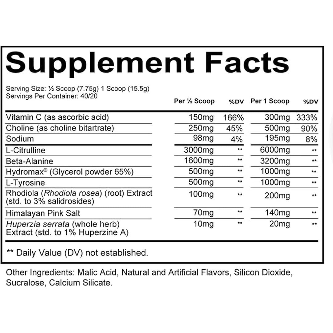 Redcon1, Total War Pump Non Stim Pre Workout 30 Servings, Blue Lemonade, 10.93 OZ (310 g)
