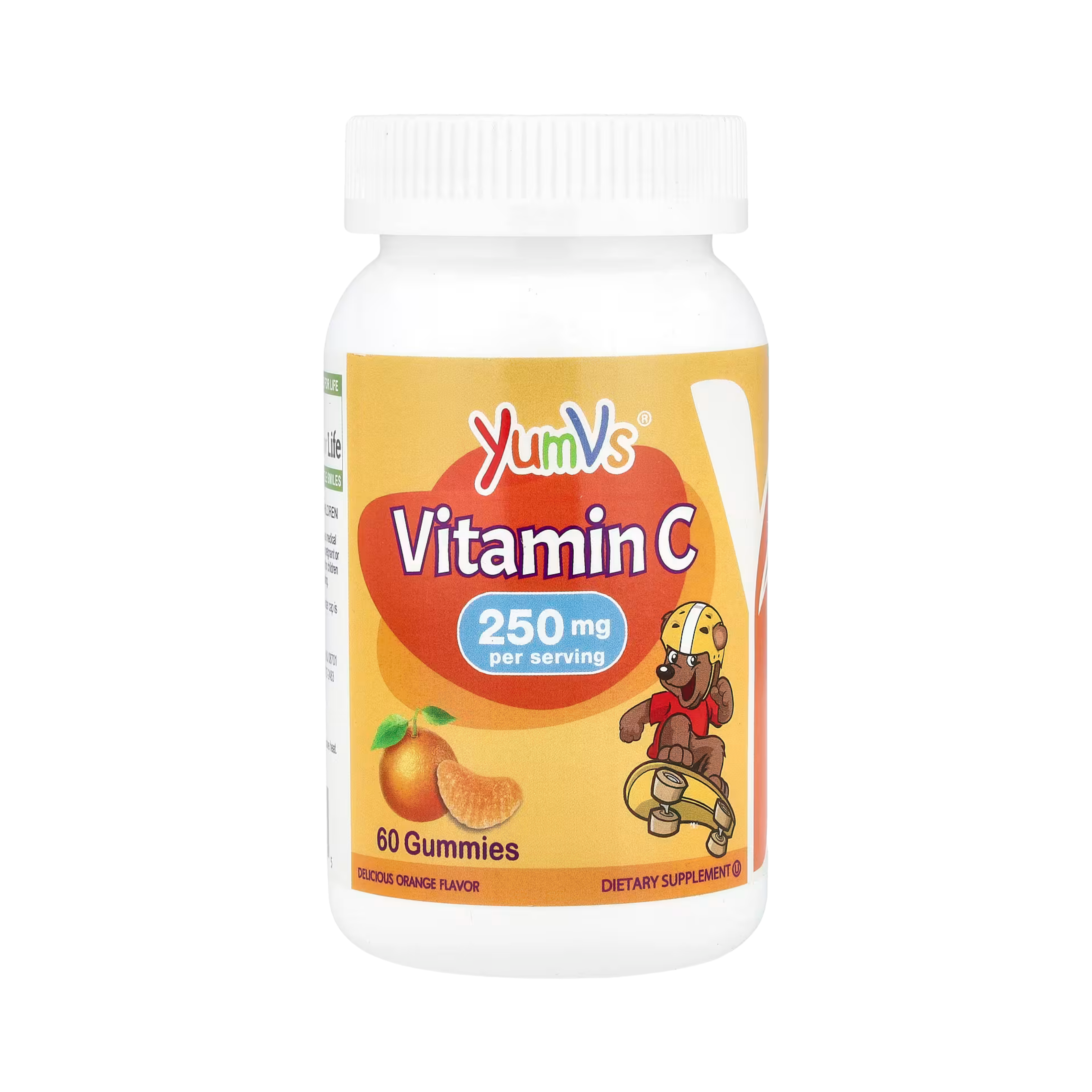 YumVs, Kids, Vitamin C, Delicious Orange, 250 mg, 60 Gummies
