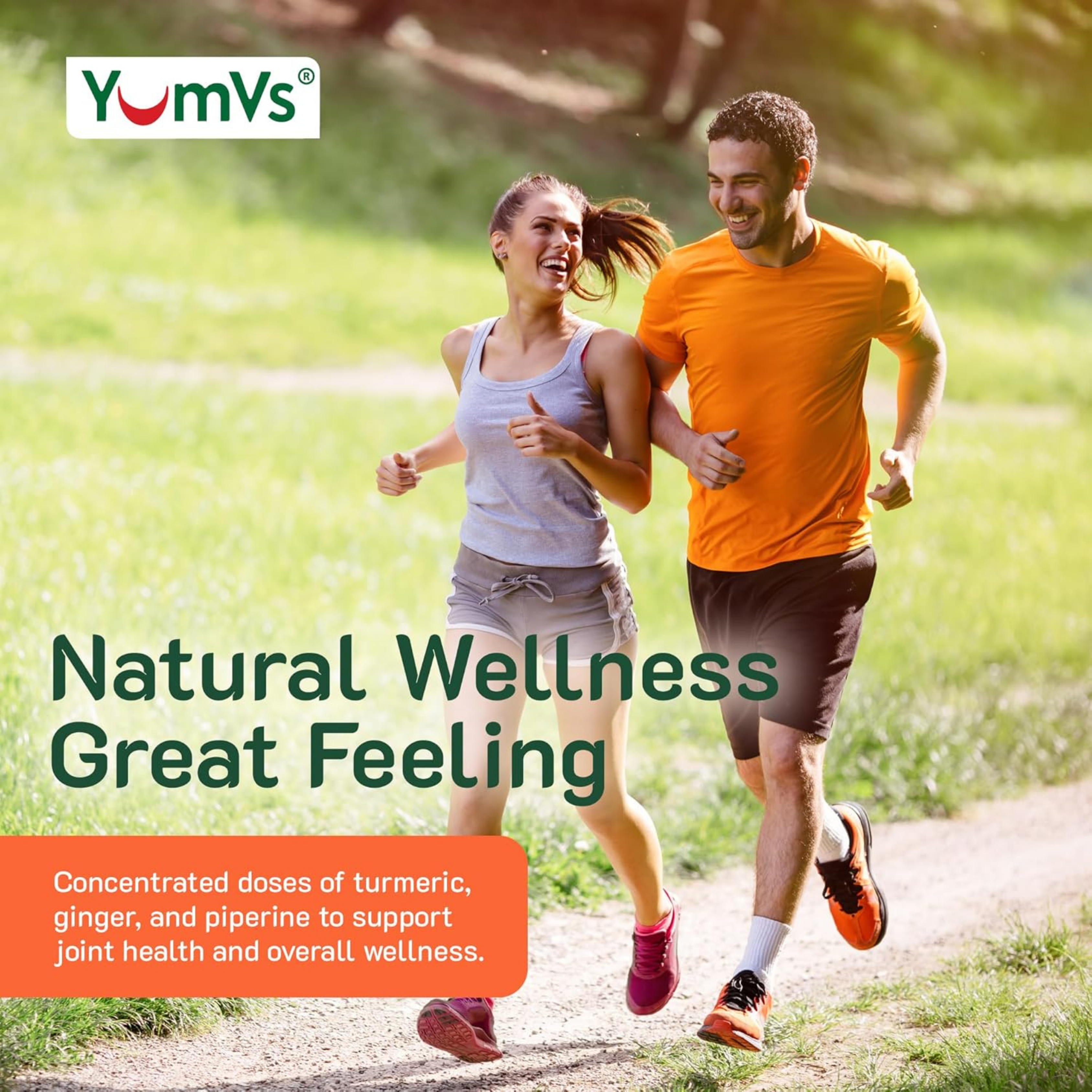 YumVs, Turmeric Curcumin With Ginger & Piperine, Peach Flavor, 60 Gummies