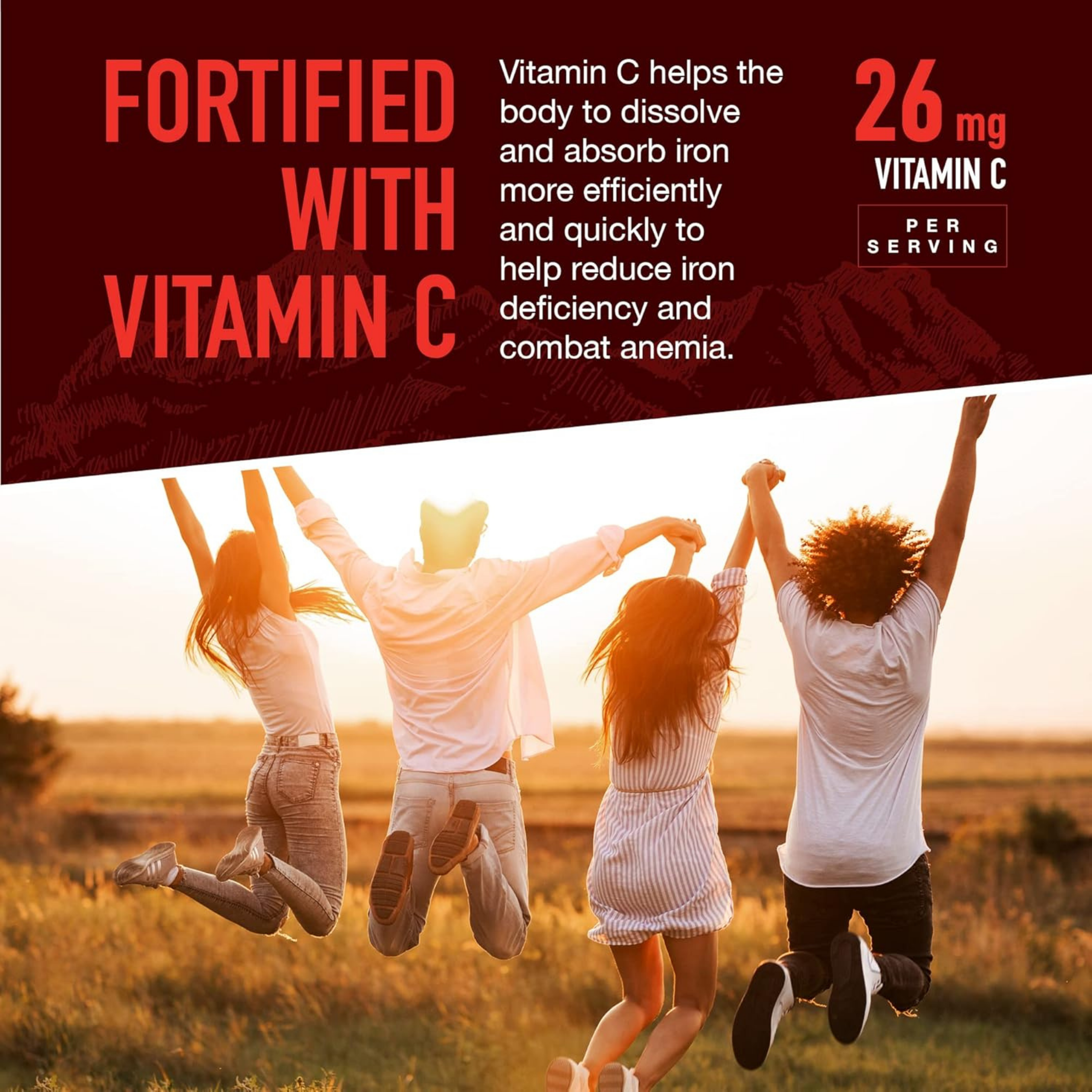 YumVs, Strong Earth Gummies, Iron with Vitamin C, Grape, 60 Gummies