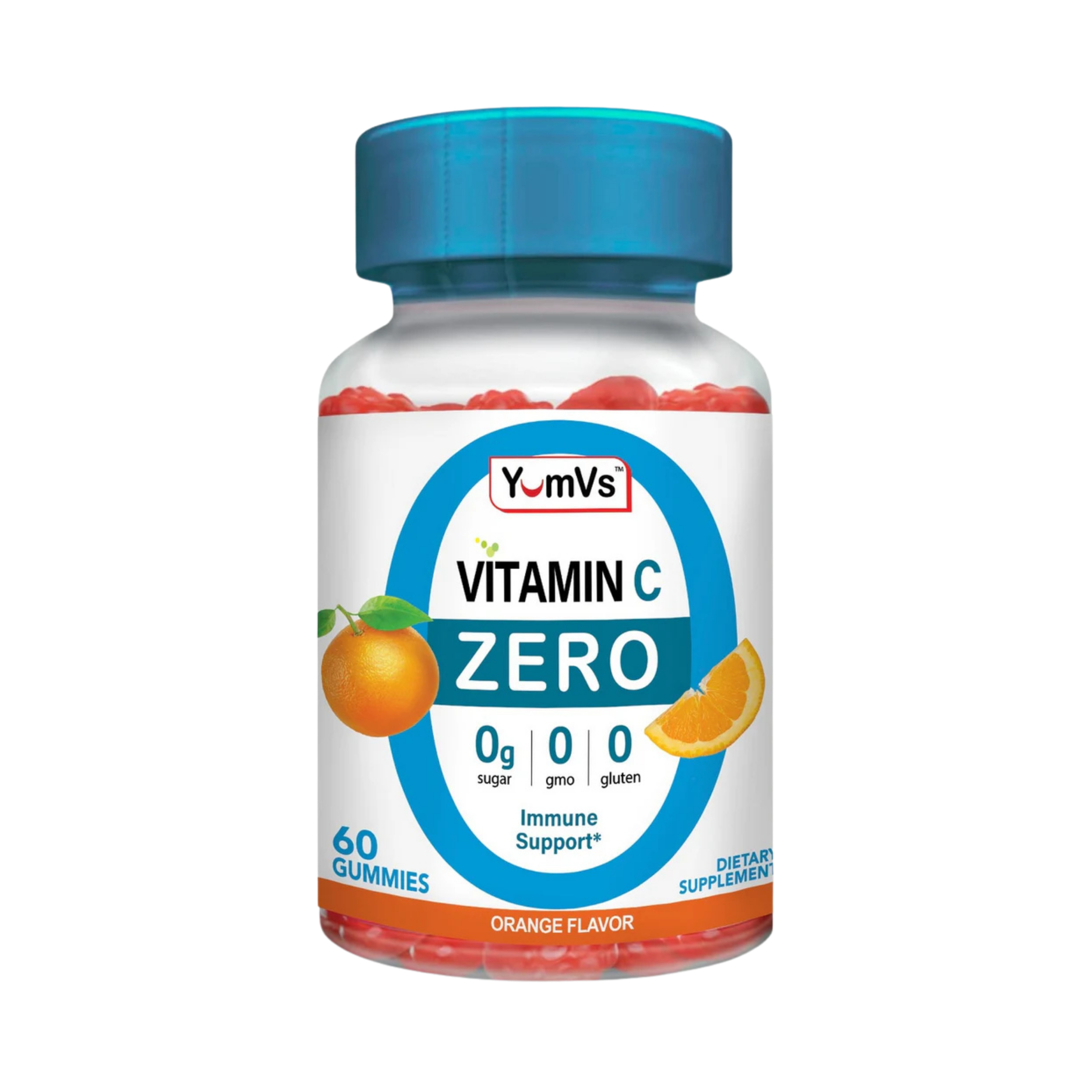 YumVs, Vitamin C Zero, Orange Flavor, 60 Gummies