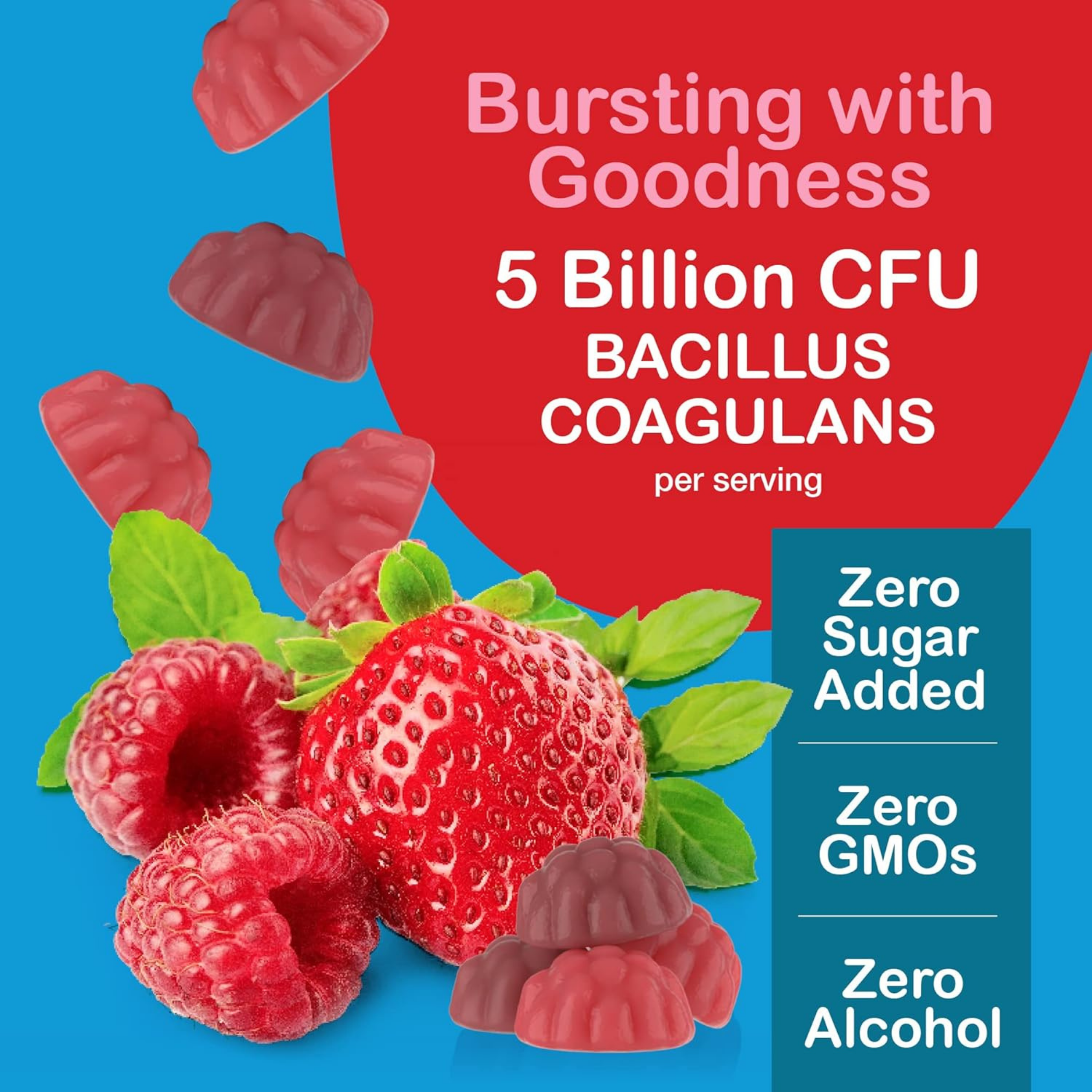 YumVs, Probiotics ZERO, Berry Flavor, 60 Gummies