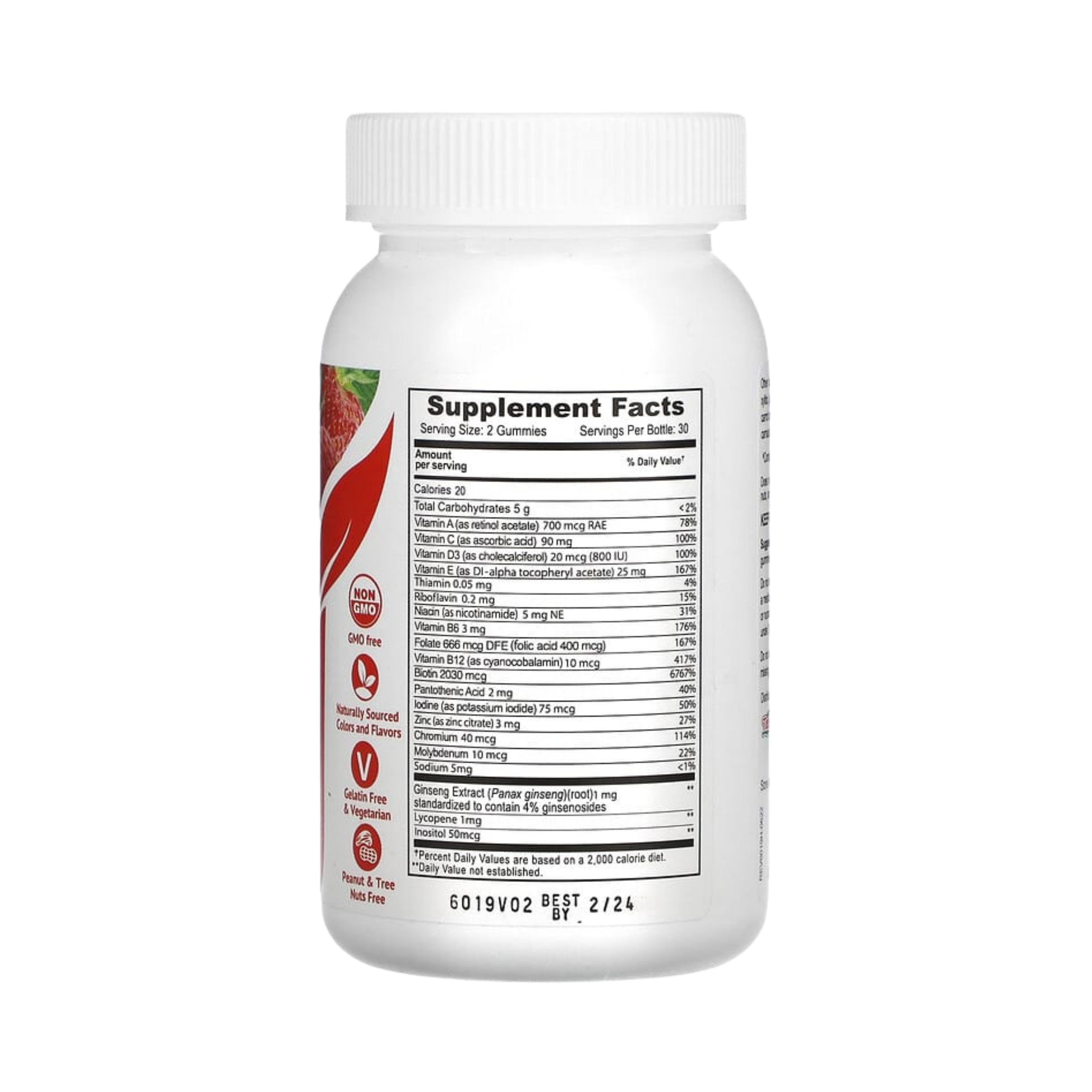 YumVs, Multi, Hair, Skin & Nails Zero, Berry Flavor, 60 Gummies