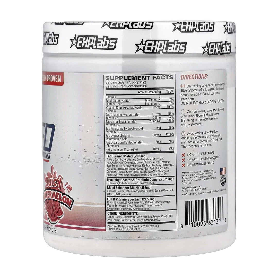 EHPlabs, OxyShred, Thermionic Fat Burner, Juicy Watermelon, 10.4 oz (294 g)