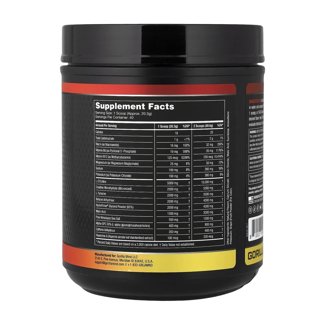 Gorilla Mind, Mode®, Pre-Workout Formula, Blackberry Lemonade, 1.79 lb (812 g)