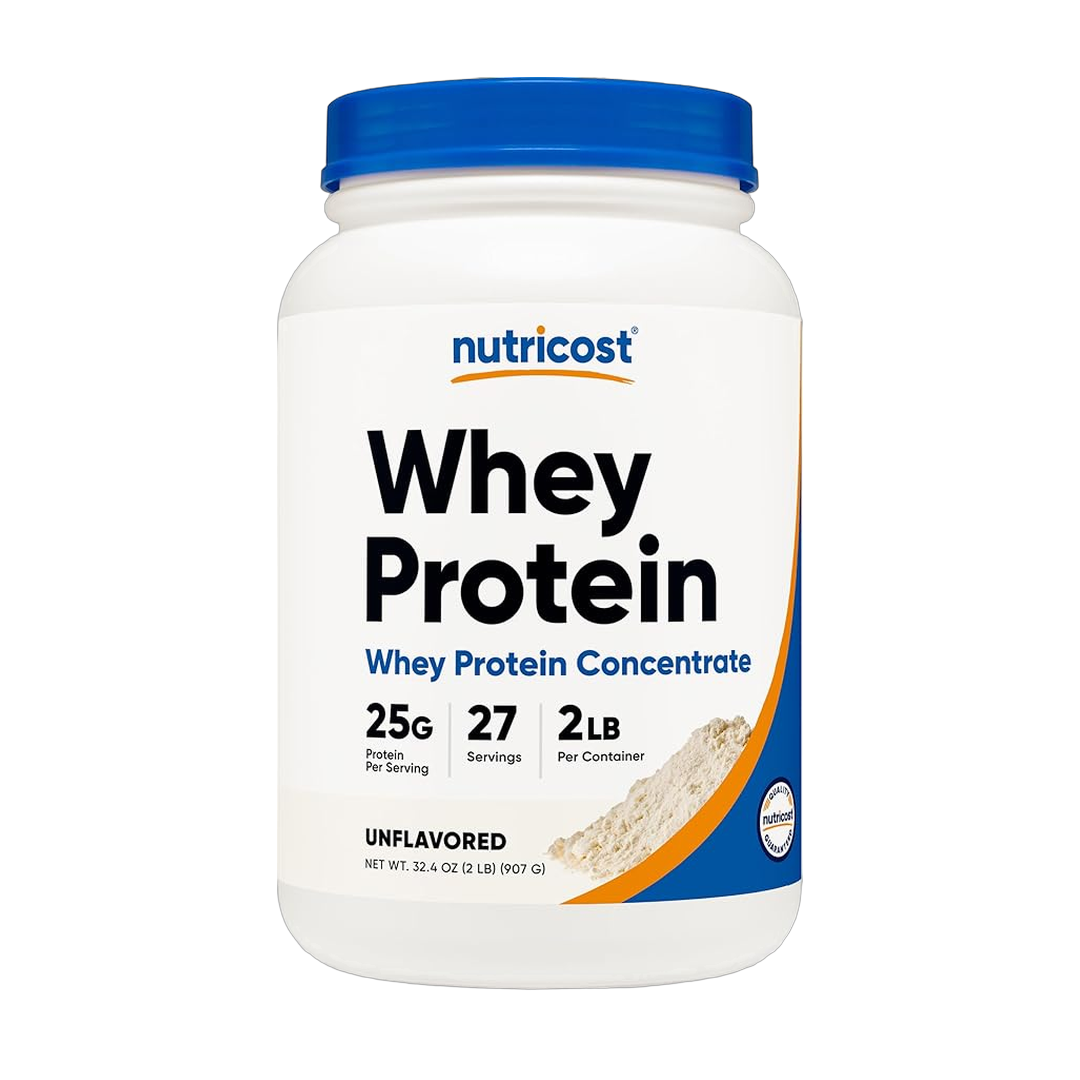 Nutricost, Whey Protein Concentrate, Unflavored, 2 lb