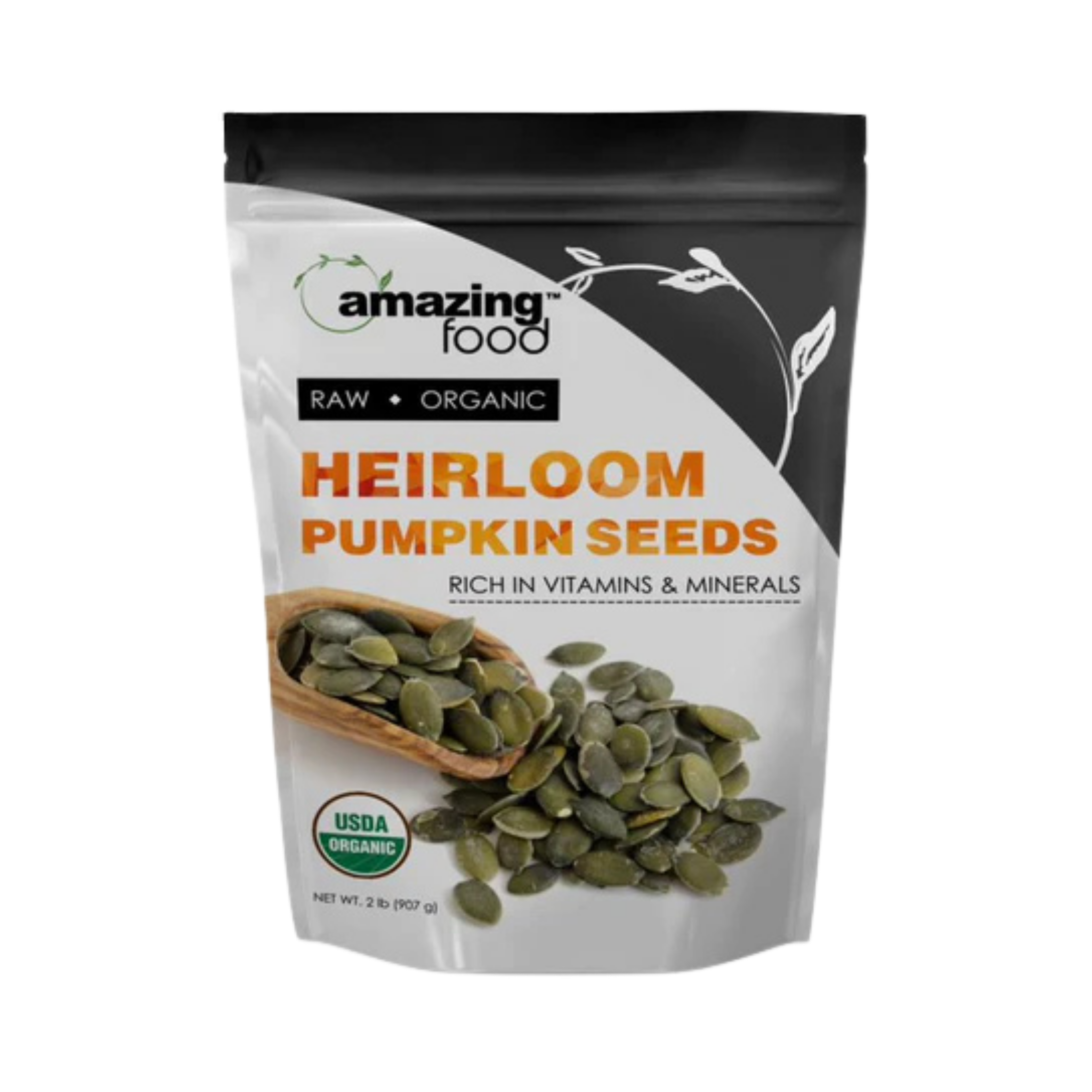 Amazing Food, Heirloom Pumpkin Seeds, 2 Lbs