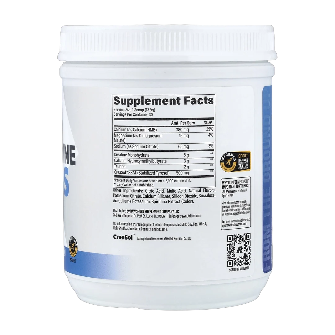 Raw Nutrition, Essentials, Creatine Plus, Blue Raspberry, 14.71 oz (417 g)