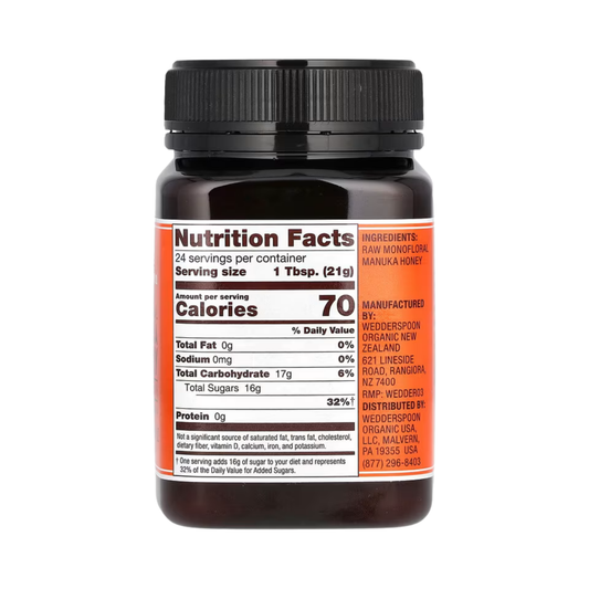 Wedderspoon, Raw Monofloral Manuka Honey, KFactor 16, 1.1 lb, 500 g