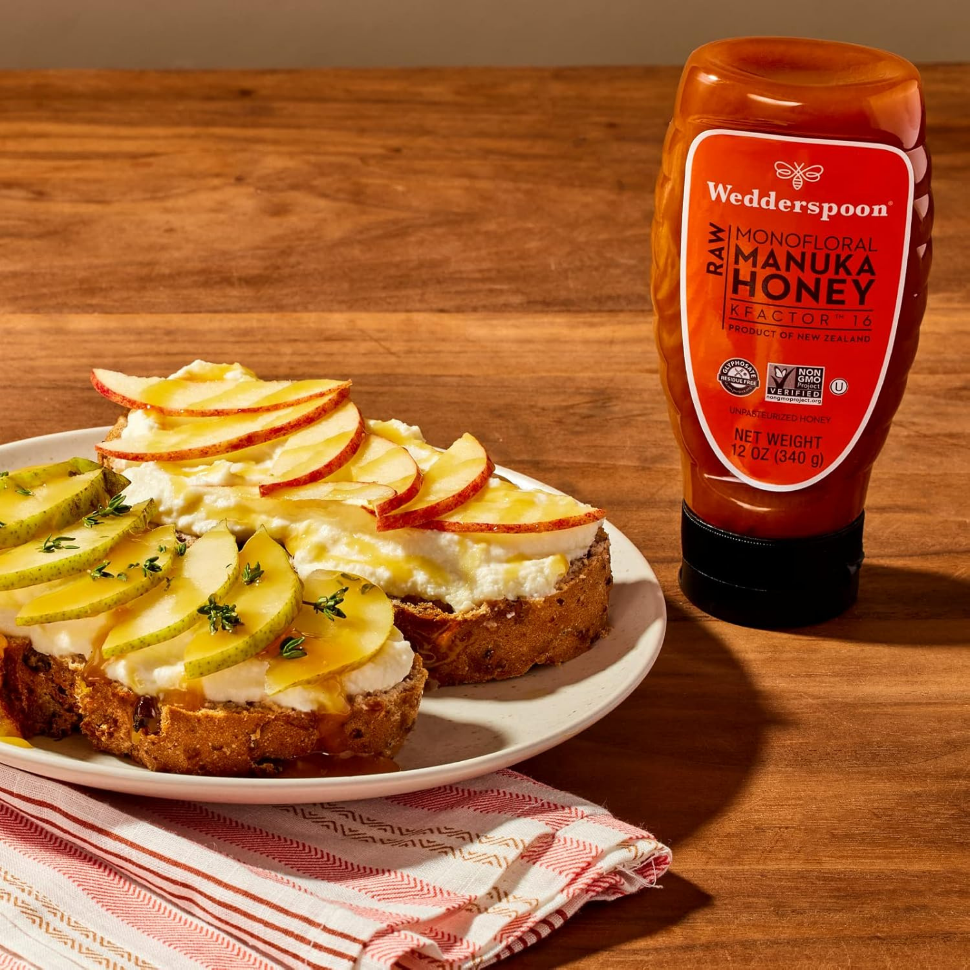 Wedderspoon, Raw Monofloral Manuka Honey, KFactor 16, 12 oz, 340 g