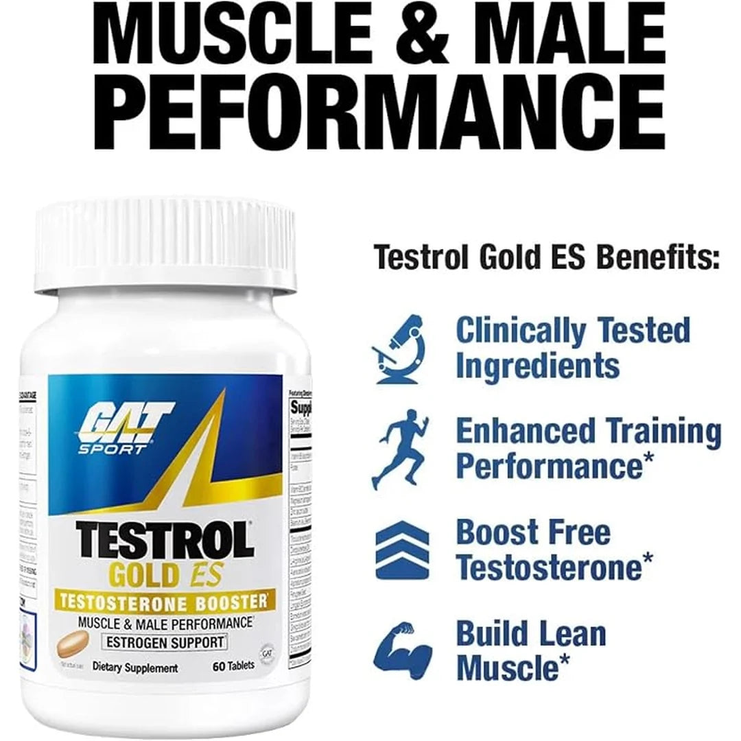 GAT, Testrol® Gold ES, Testosterone Booster, 60 Tablets