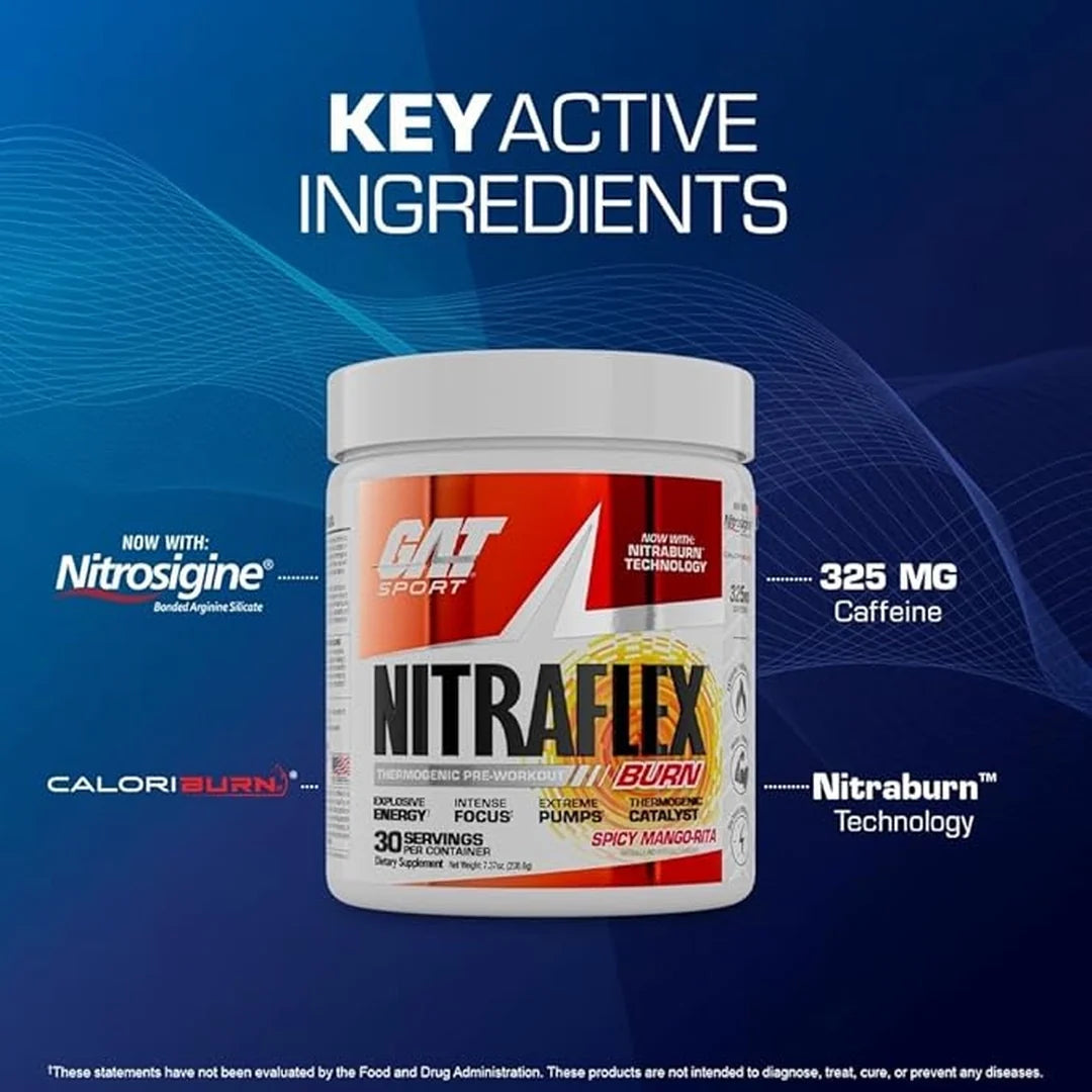GAT, Sport, NITRAFLEX® Burn, Tropic Thunderburst, 7.74 oz (219.3 g)