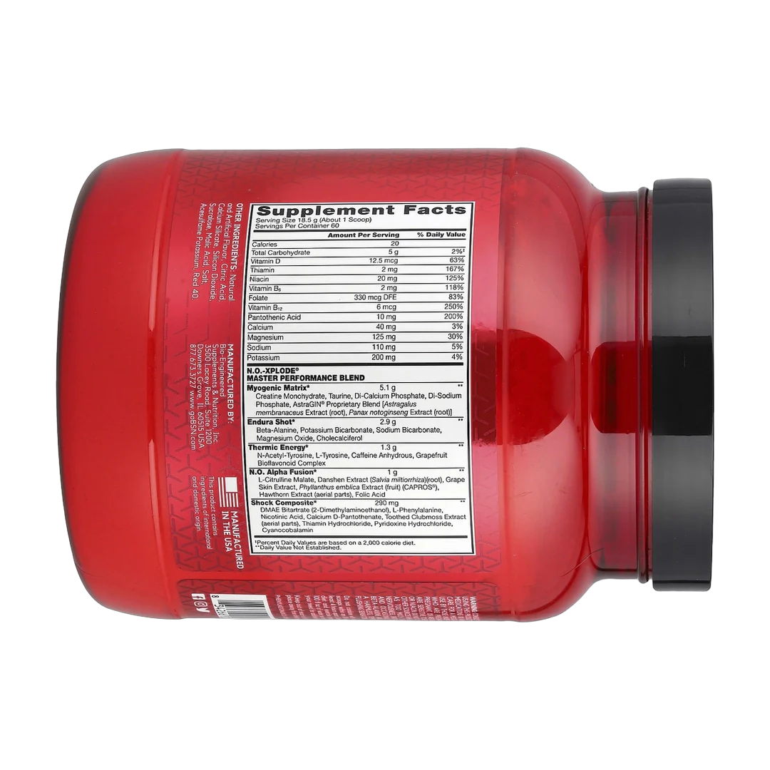 BSN, N.O.-Xplode®, Legendary Pre-Workout, Fruit Punch, 2.45 lbs (1.11 kg)