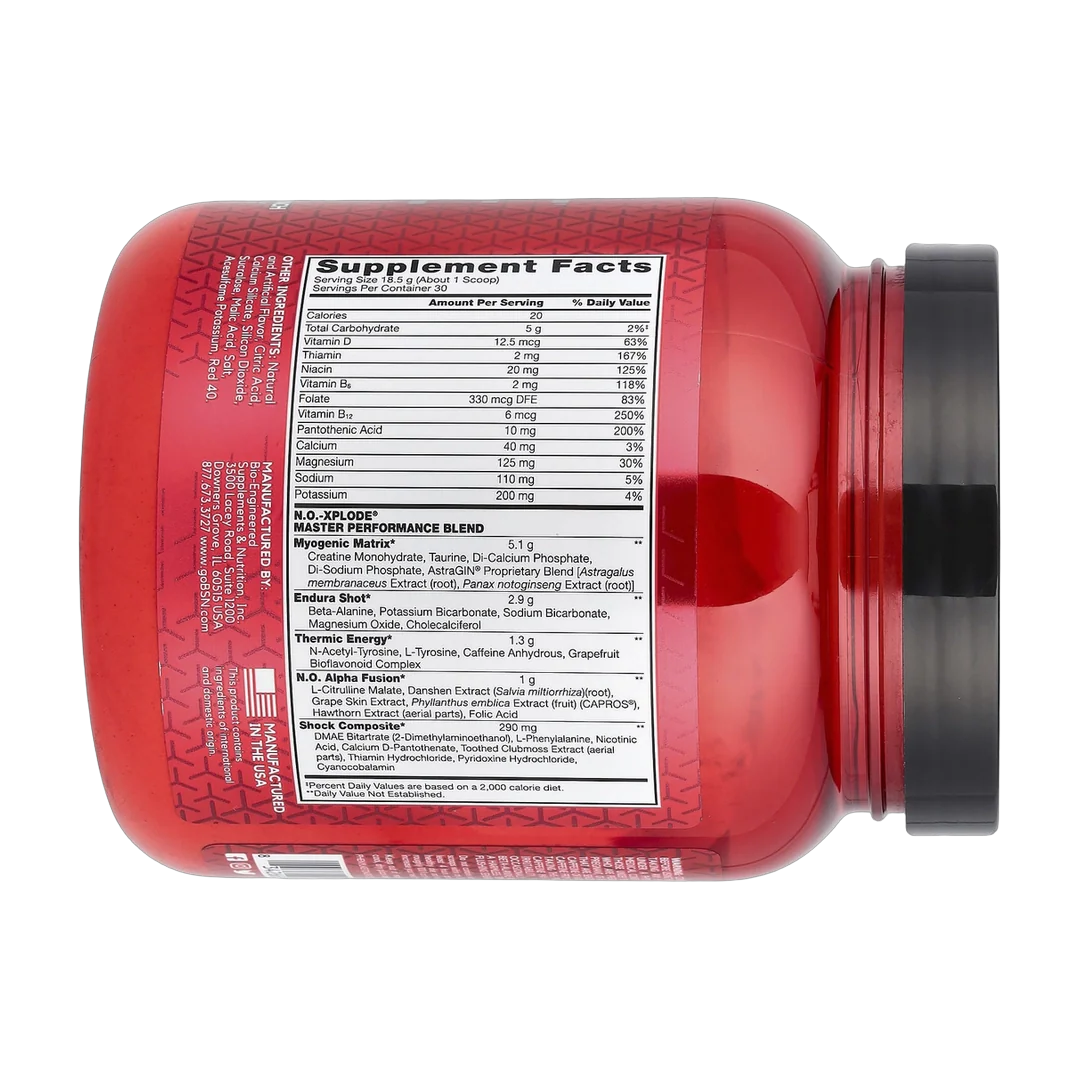 BSN, N.O.-Xplode®, Legendary Pre-Workout, Fruit Punch, 1.22 lbs (555 g)
