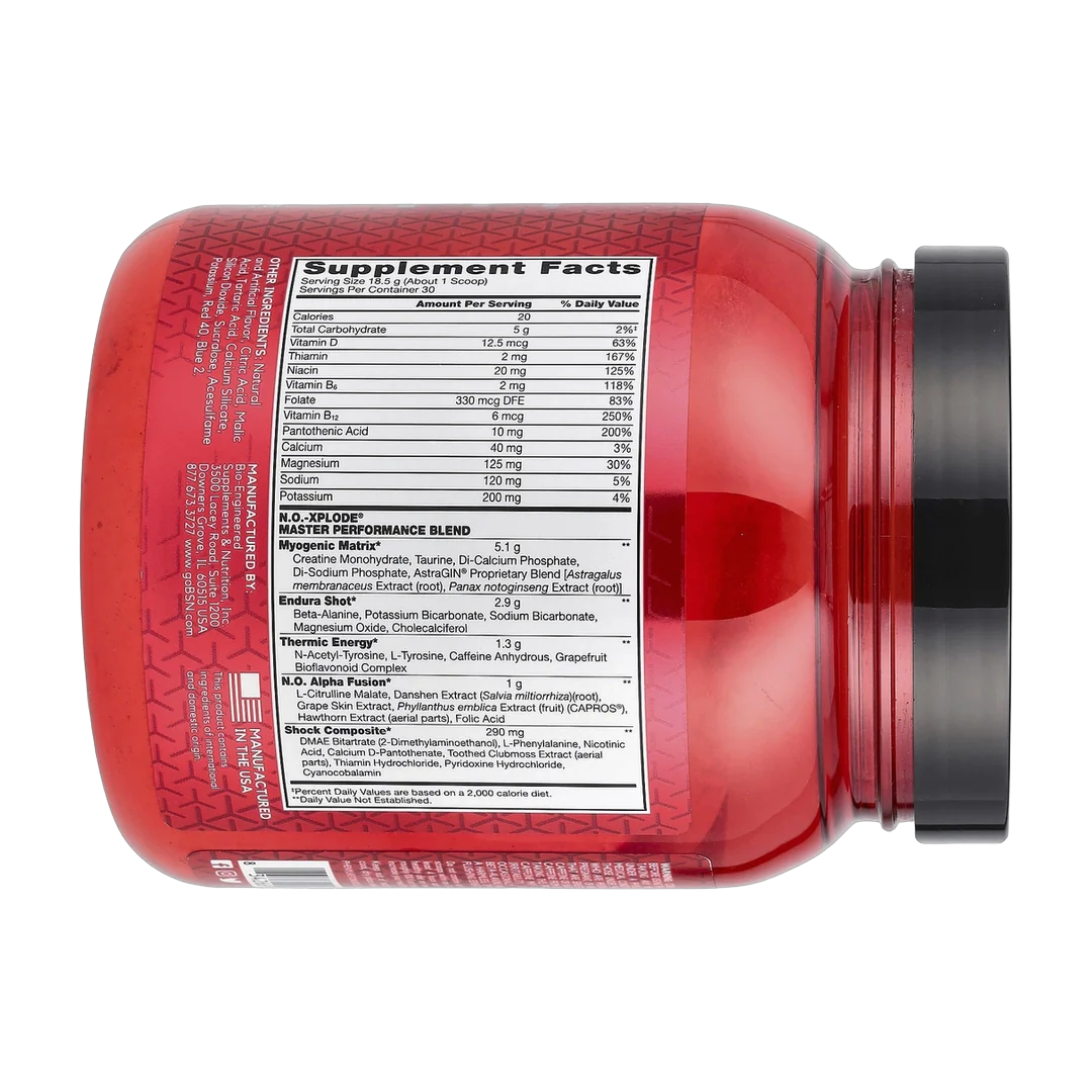 BSN, N.O.-Xplode®, Legendary Pre-Workout, Grape, 1.22 lbs (555 g)