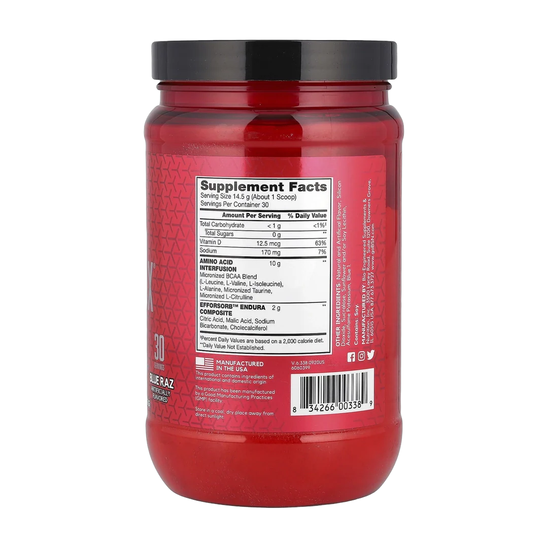 BSN, AminoX®, Endurance & Recovery, Blue Raz, 15.3 oz (435 g)