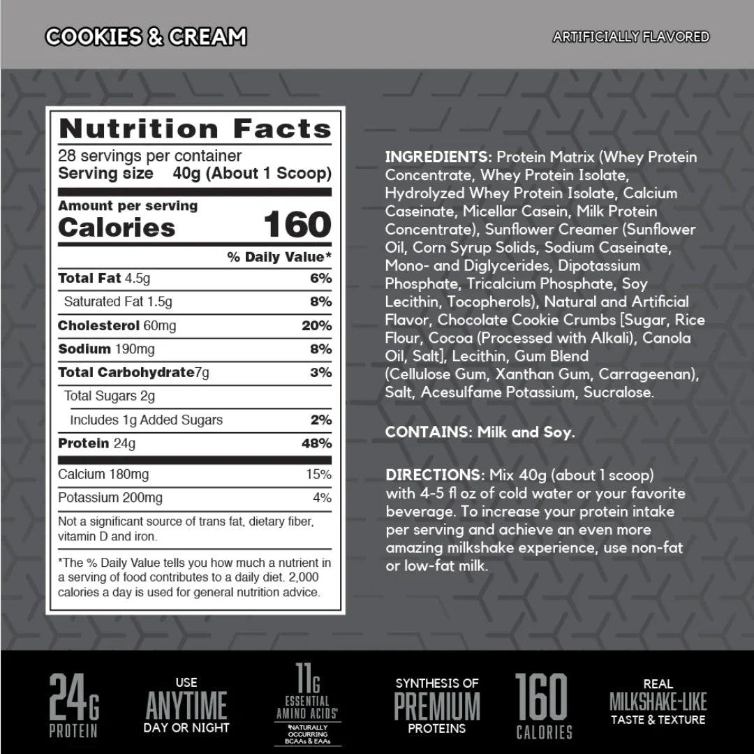 BSN, Syntha-6 Edge®, Protein Powder Drink Mix, Cookies & Cream, 2.47 lb (1.12 kg)