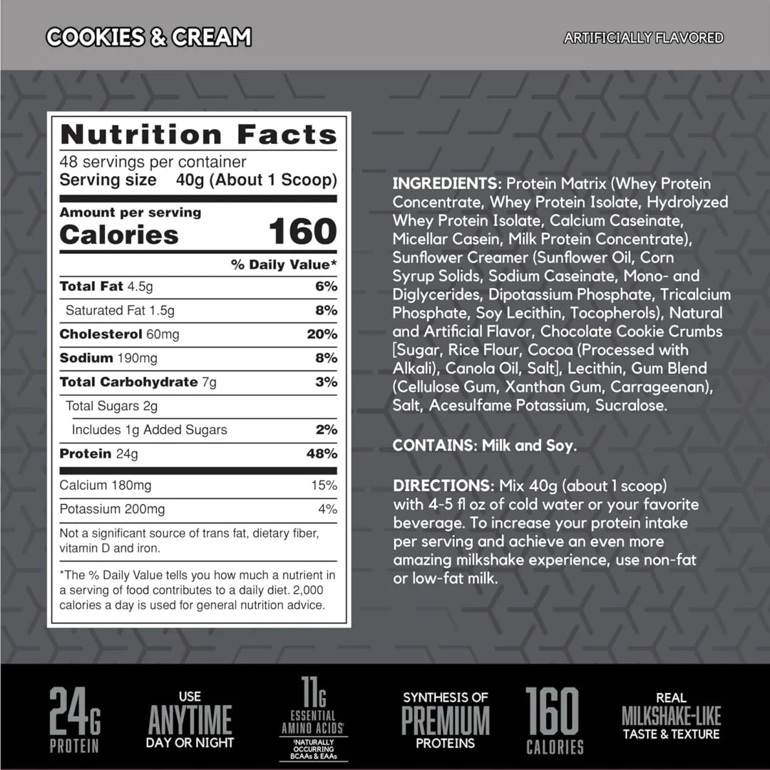BSN, Syntha-6® Edge, Protein Powder Drink Mix, Cookies & Cream, 4.23 lb (1.92 kg)