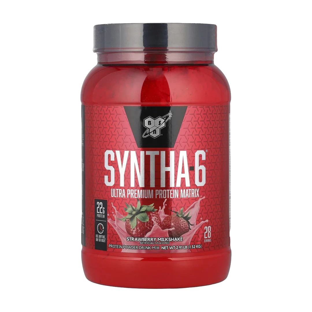 BSN, Syntha-6®, Ultra Premium Protein Matrix, Strawberry Milkshake, 2.91 lbs (1.32 kg)