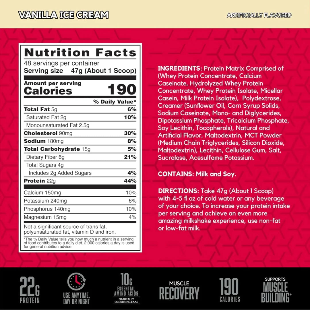 BSN, Syntha-6®, Ultra Premium Protein Matrix, Vanilla Ice Cream, 5 lb (2.27 kg)