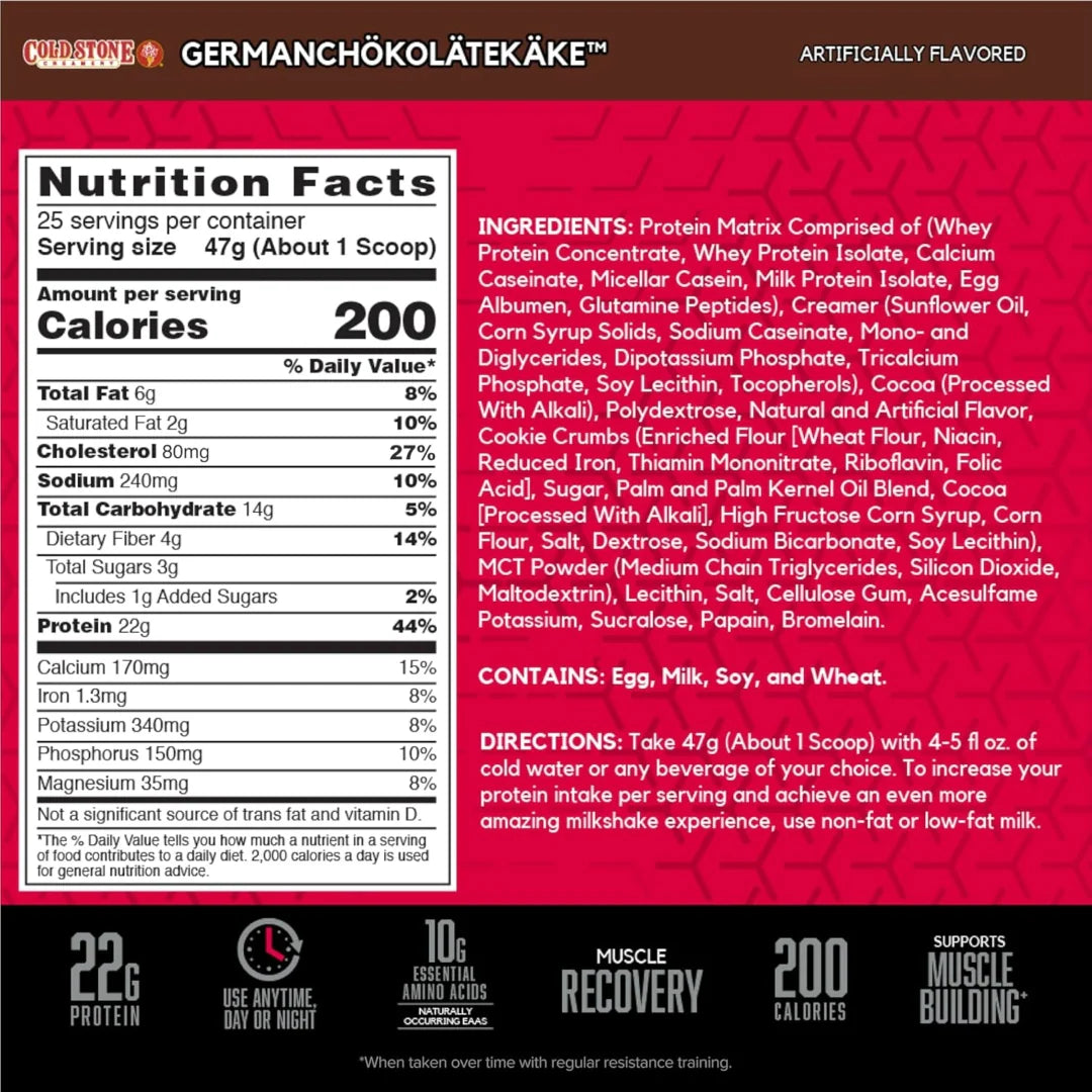 BSN, Syntha-6®, Cold Stone Creamery®, Germanchokolatekake™, 2.59 lb (1.17 kg)