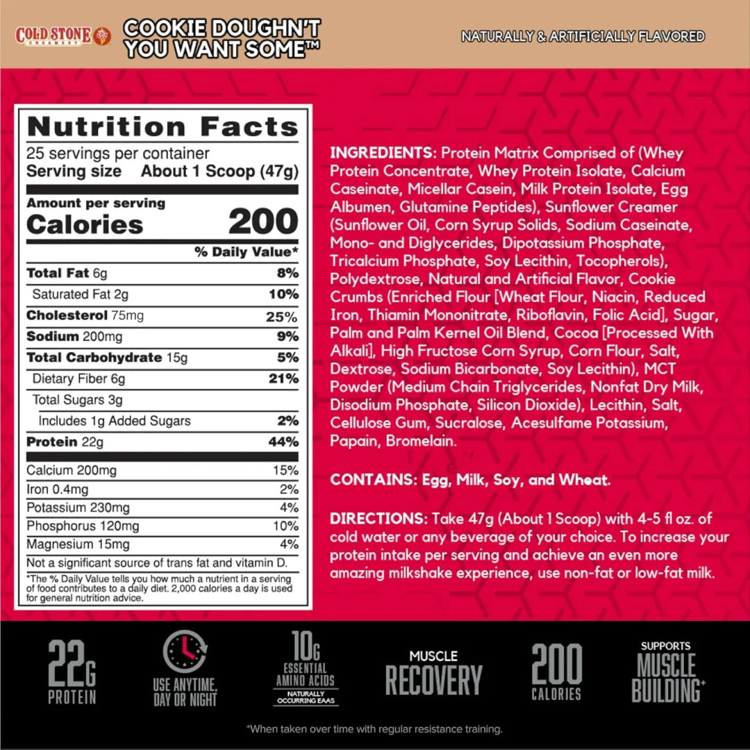 BSN, Syntha-6®, Protein Powder, Cold Stone Creamery, Cookie Doughn't You Want Some™, 2.59 lb (1.17 kg)