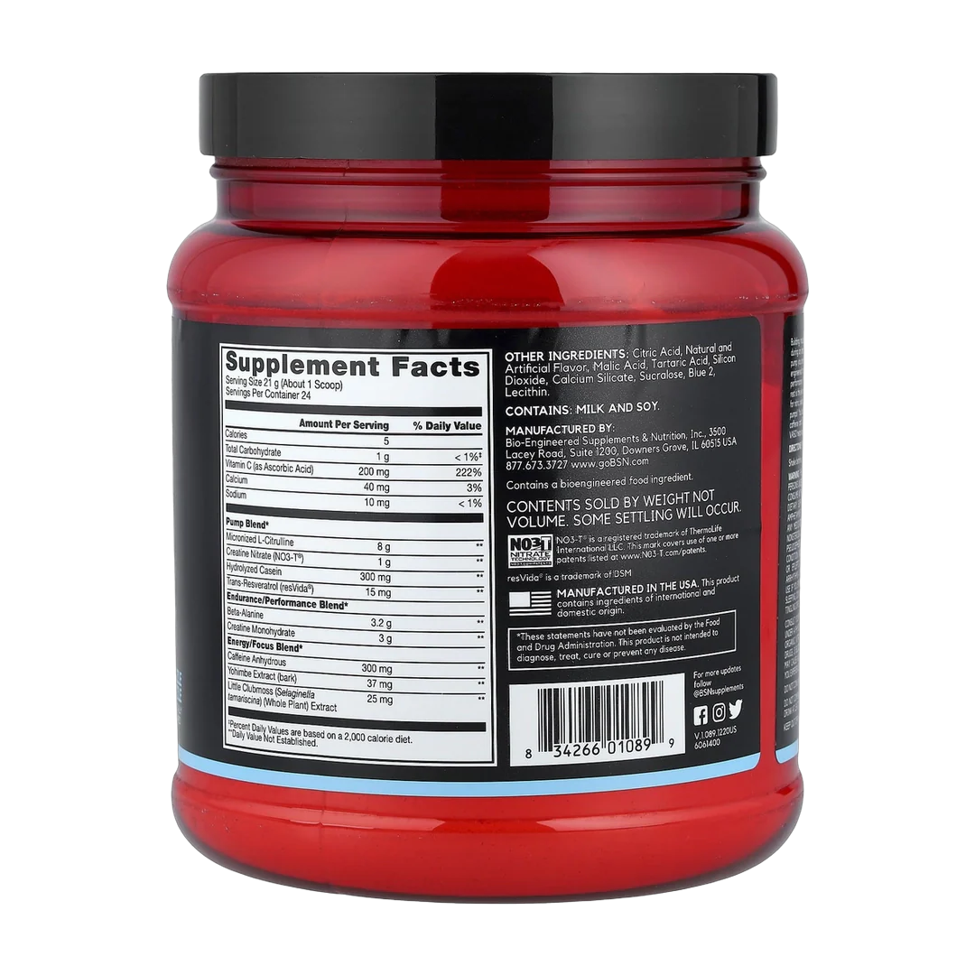 BSN, No-Xplode® VASO, Ultimate Pump Pre-Workout, Razzle Dazzle, 1.11 lb (504 g)