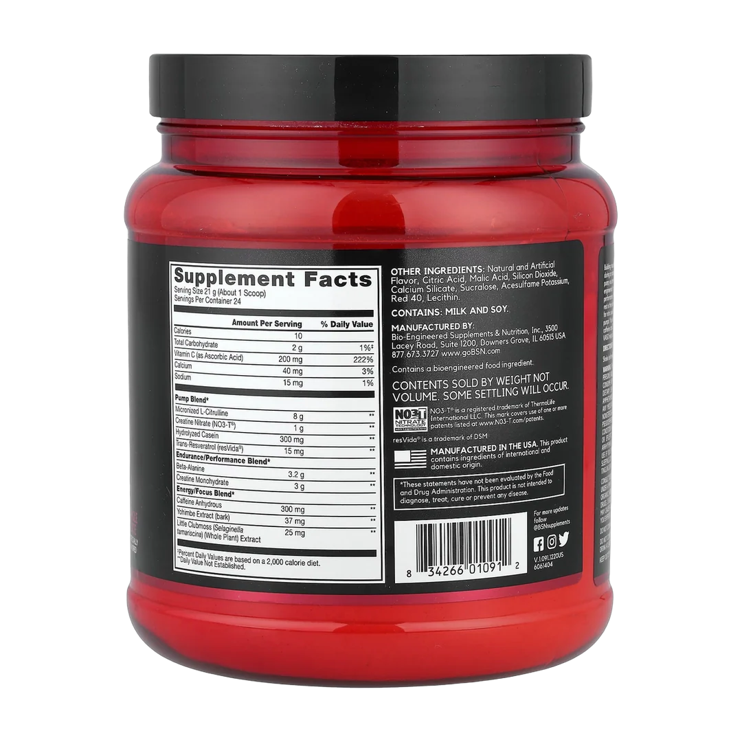 BSN, No-Xplode® VASO, Ultimate Pump Pre-Workout, Jungle Juice, 1.11 lb (504 g)