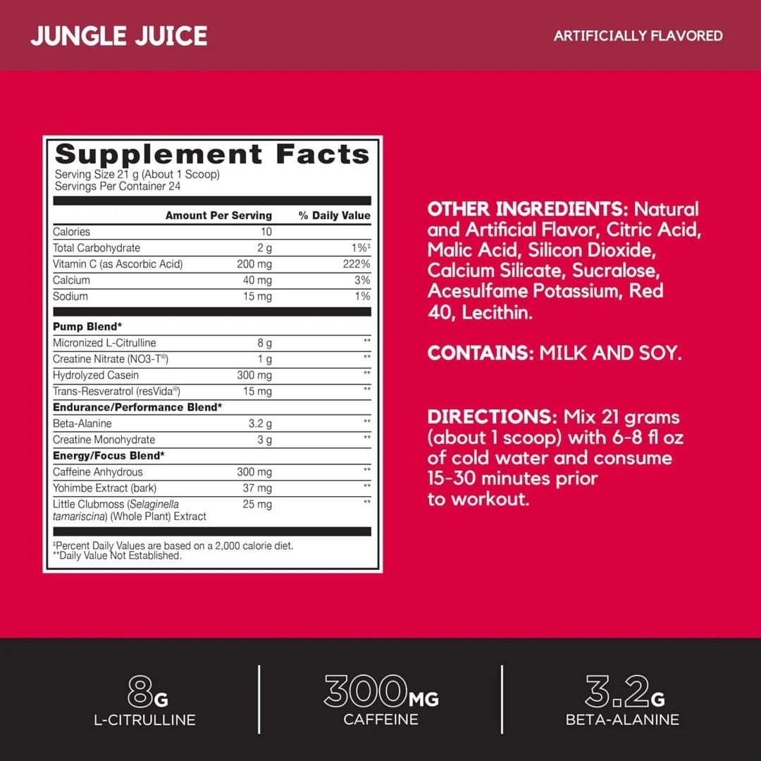 BSN, No-Xplode® VASO, Ultimate Pump Pre-Workout, Jungle Juice, 1.11 lb (504 g)